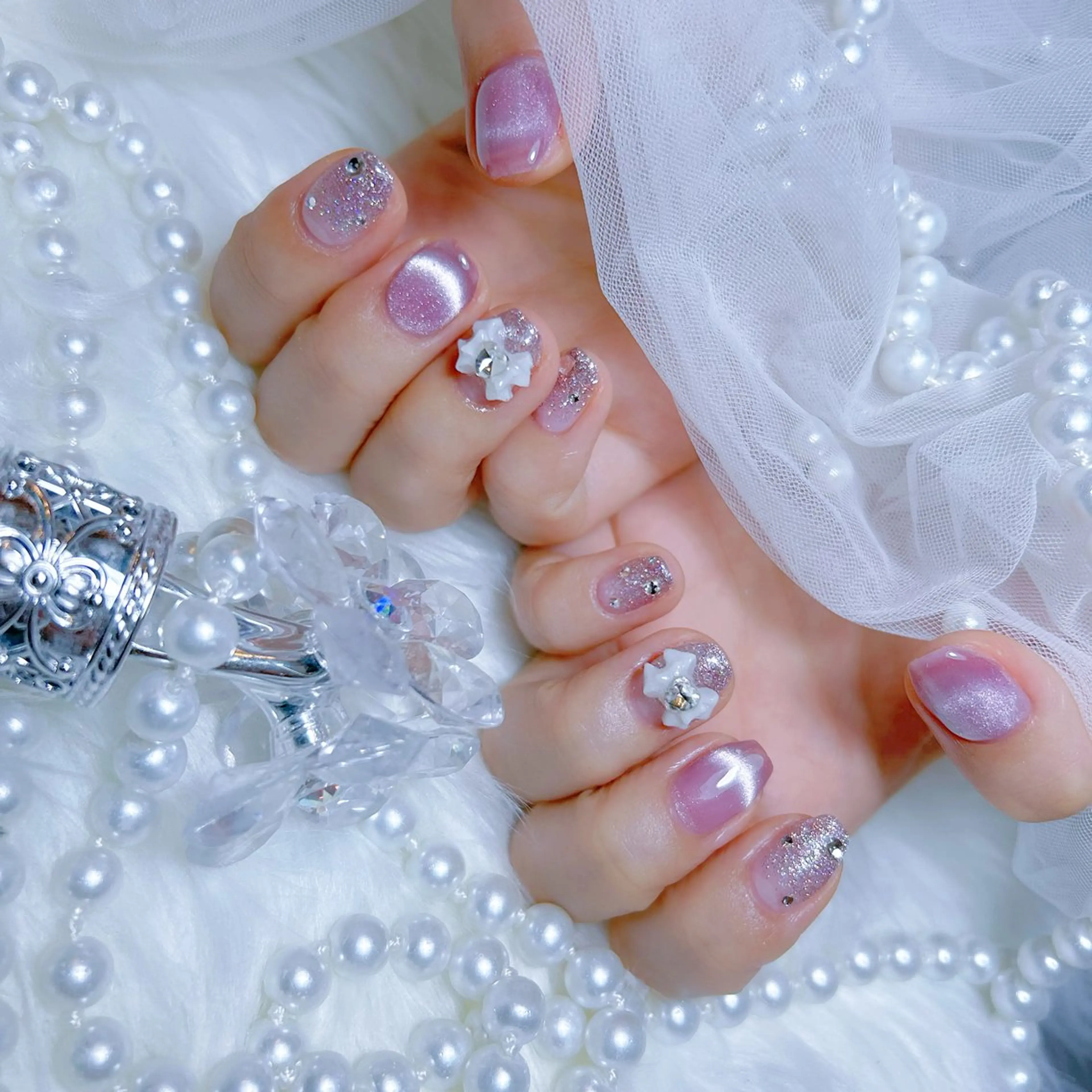 ネイル ハンドネイル Yudia🩵 Yuiのネイルデザイン