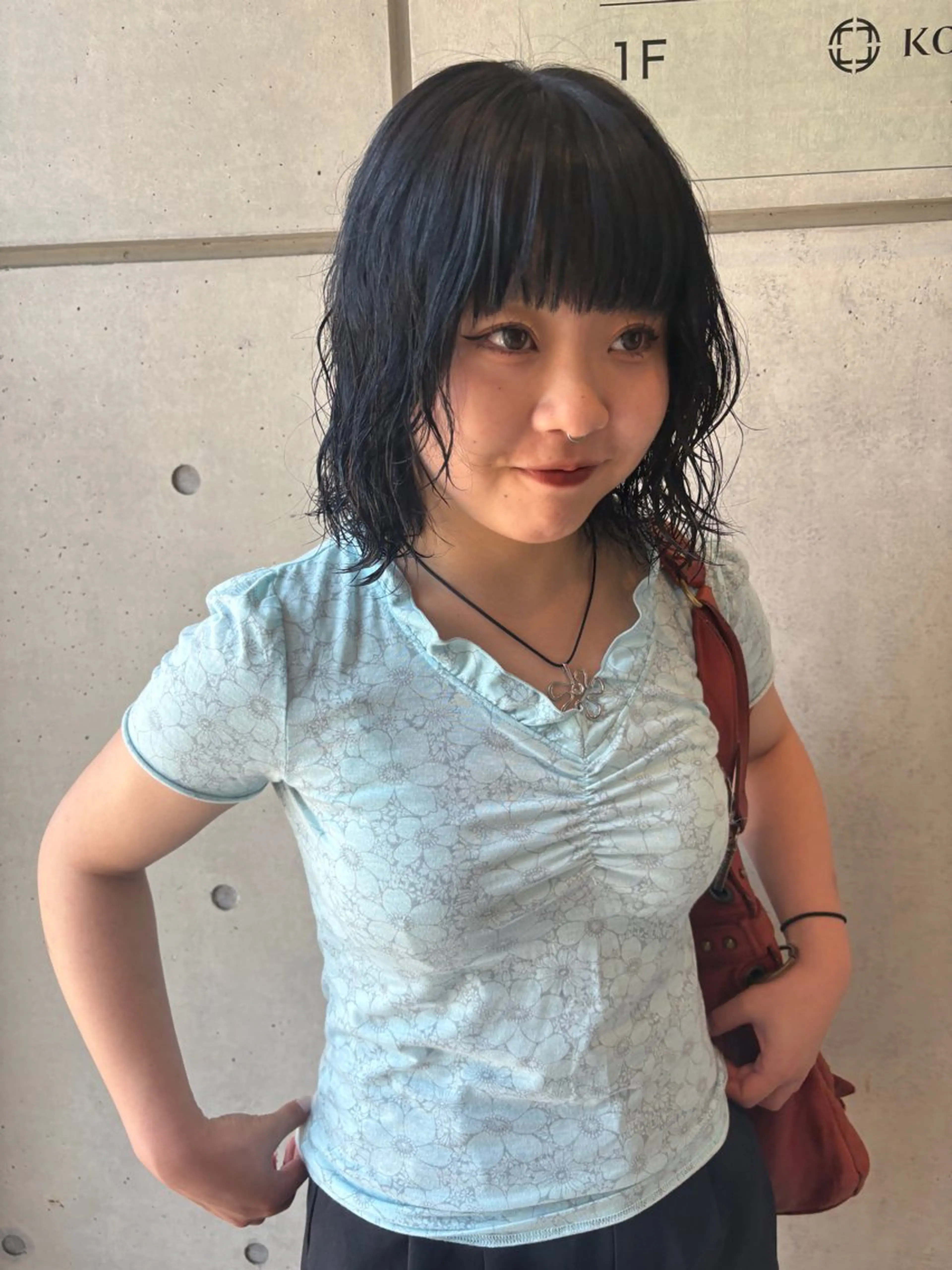 ミディアム ヘアカラー abe yuikaのヘアスタイル
