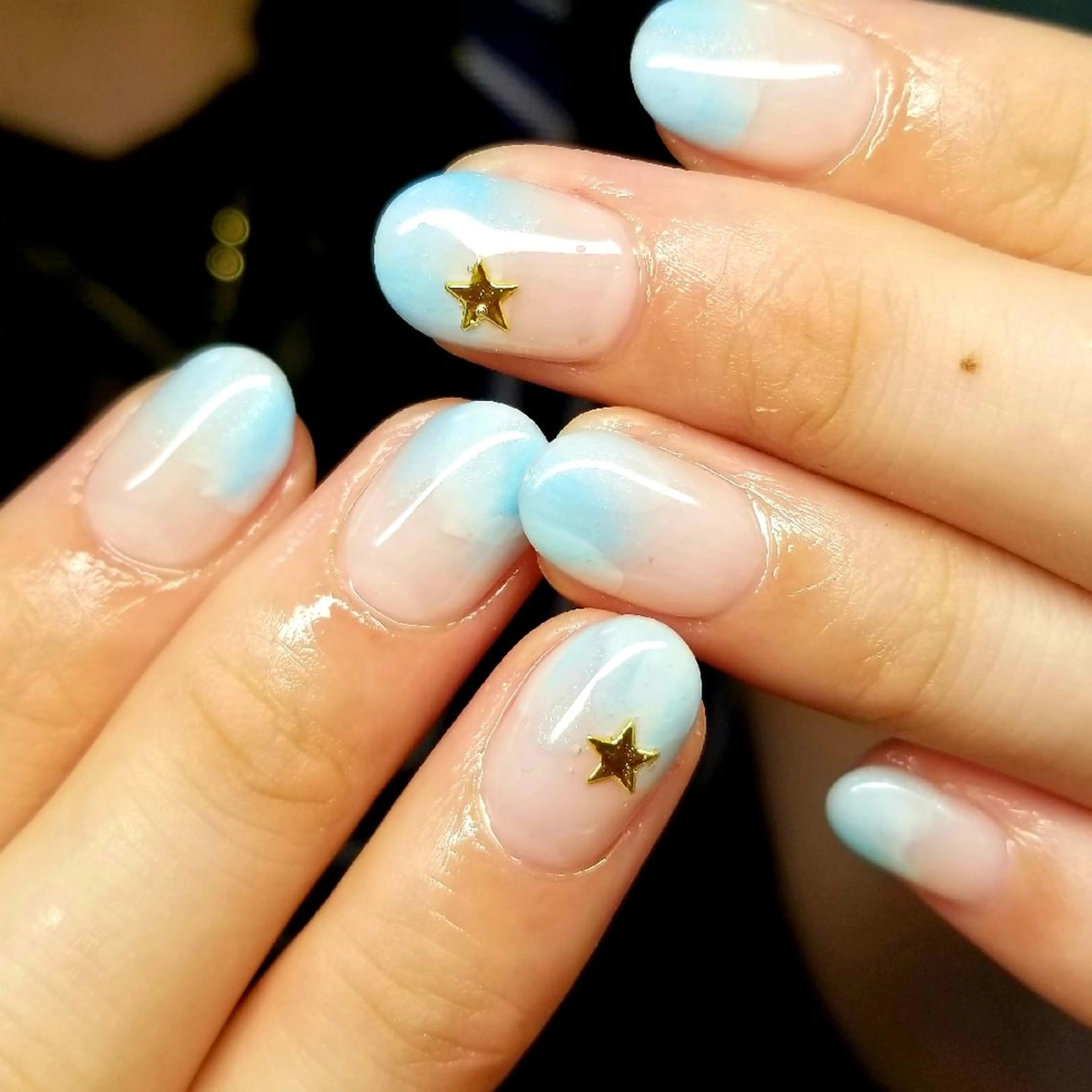 ネイル ブルー L'instant  Nail Artzのネイルデザイン