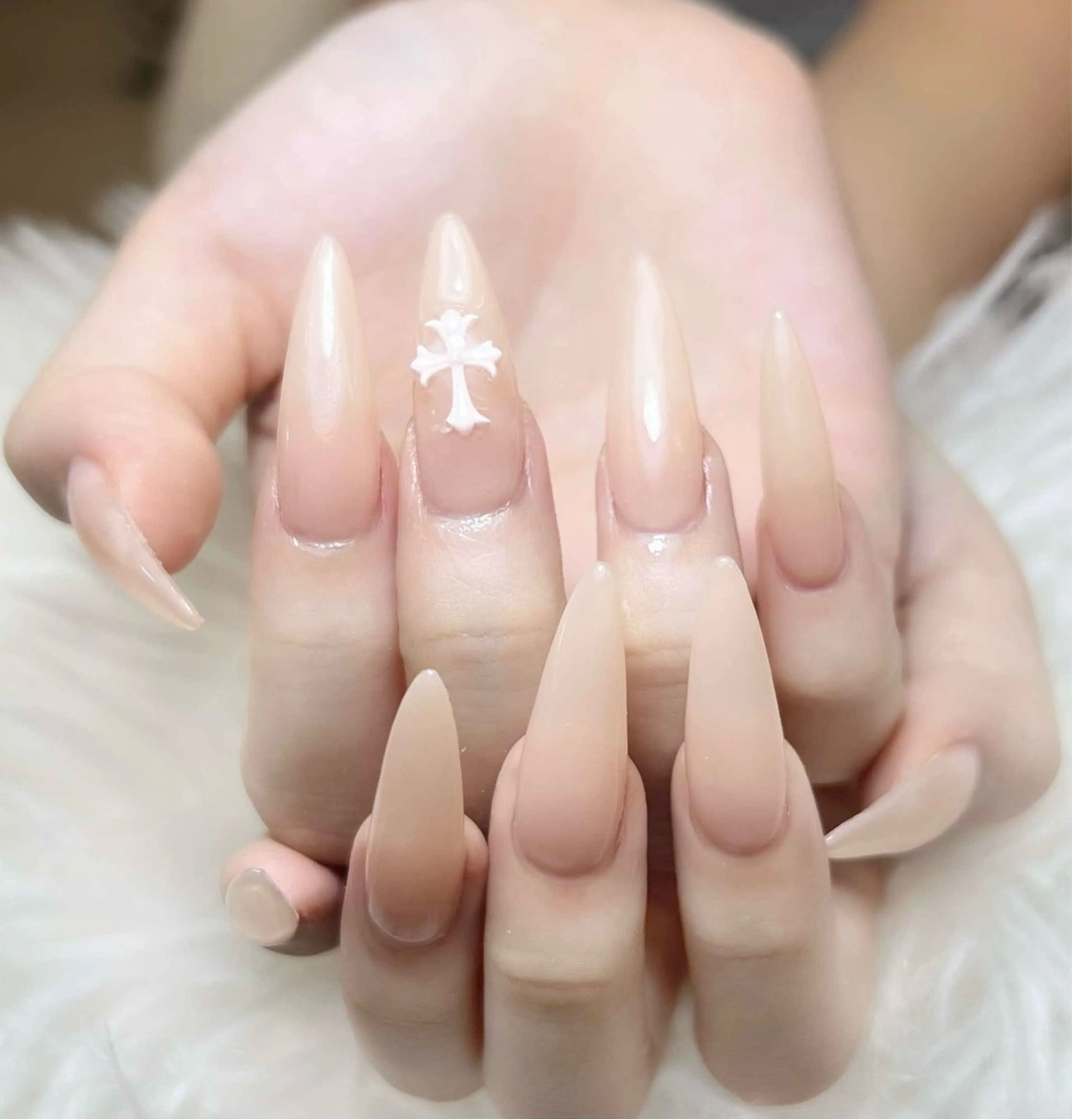 ネイル チークネイル 長さ出し フットネイル マグネットネイル 持ち込み ハンドネイル ANH NAIL ゴテゴテ専門店💎のネイルデザイン