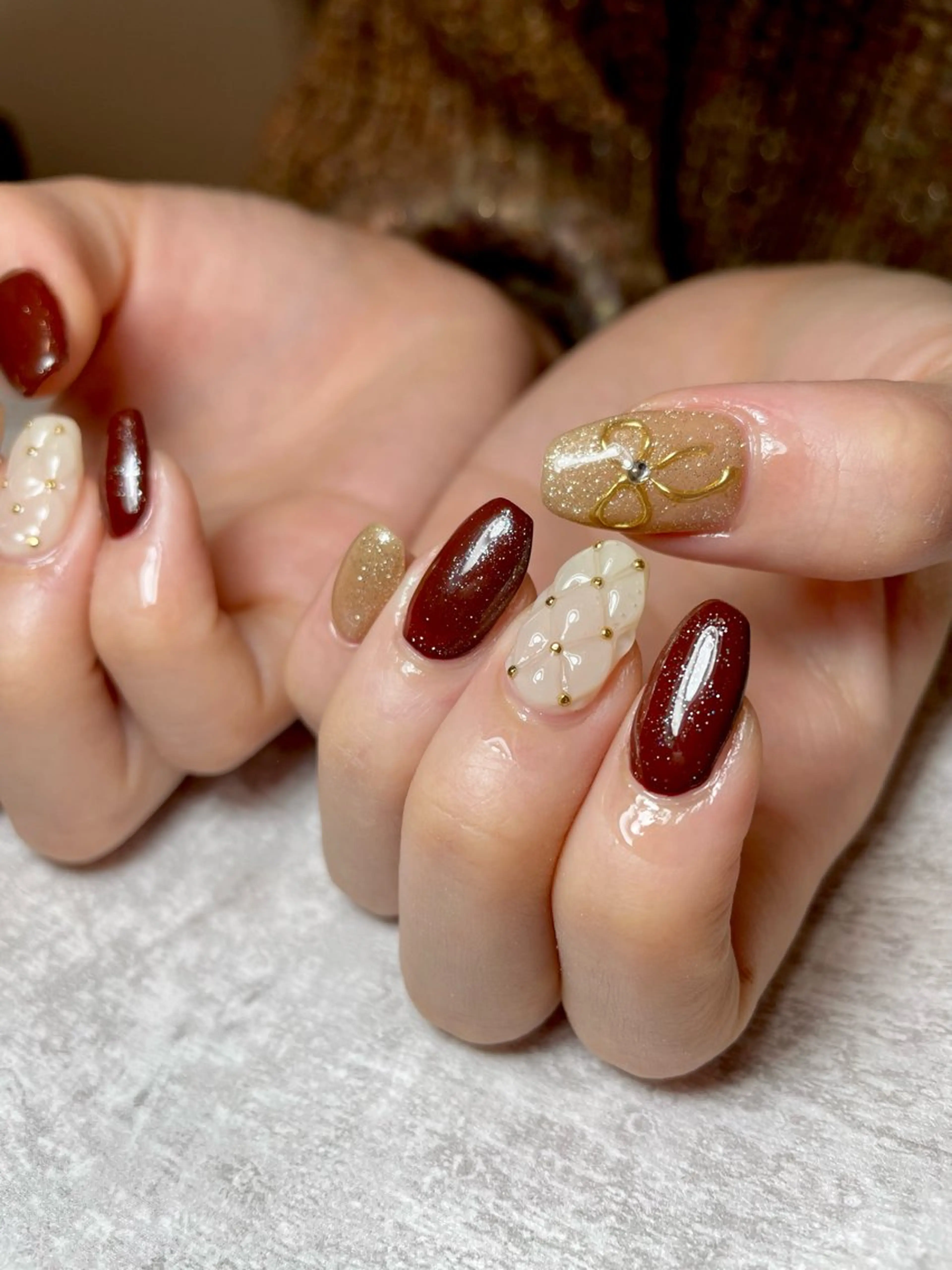 ネイル 持ち込み リボン BEAUTY GARDEN nail &Eyelash所属・nana .のネイルデザイン