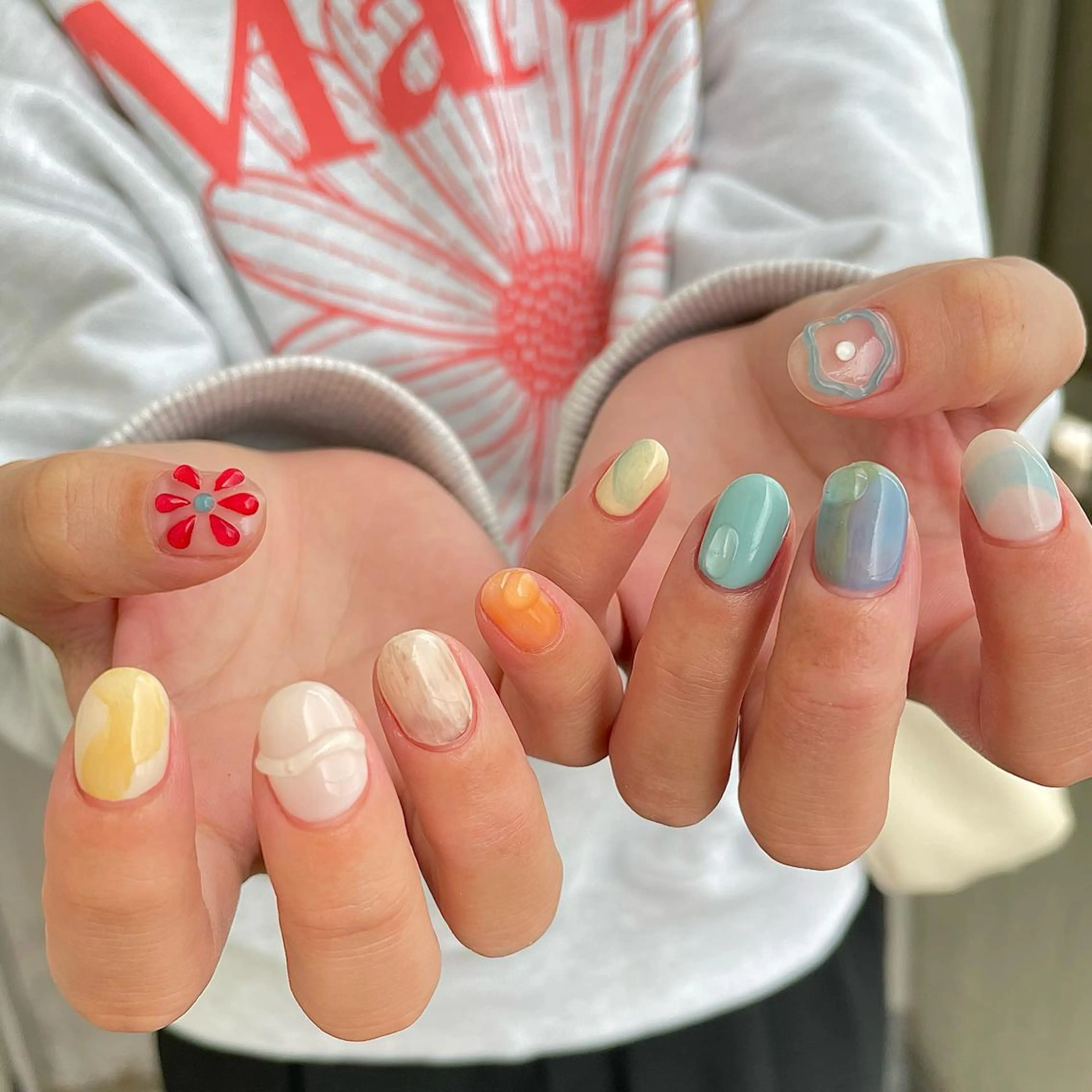 ネイル 持ち込み ハンドネイル Nailsalon BLOOM🌷 山崎のネイルデザイン