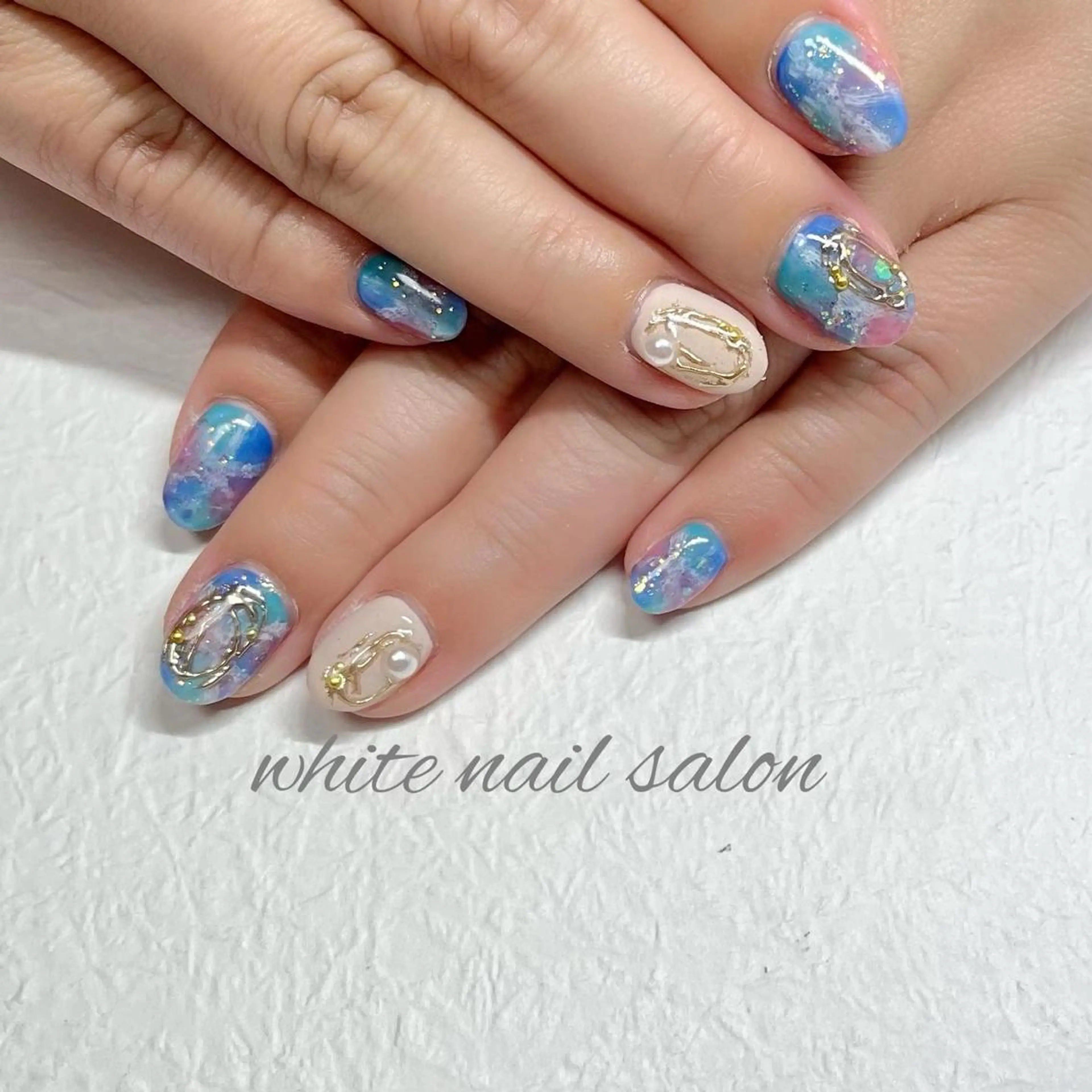 ネイル フットネイル ジェルネイル ハードジェル ラメ(グリッター) 持ち込み ハンドネイル white nail salonのネイルデザイン