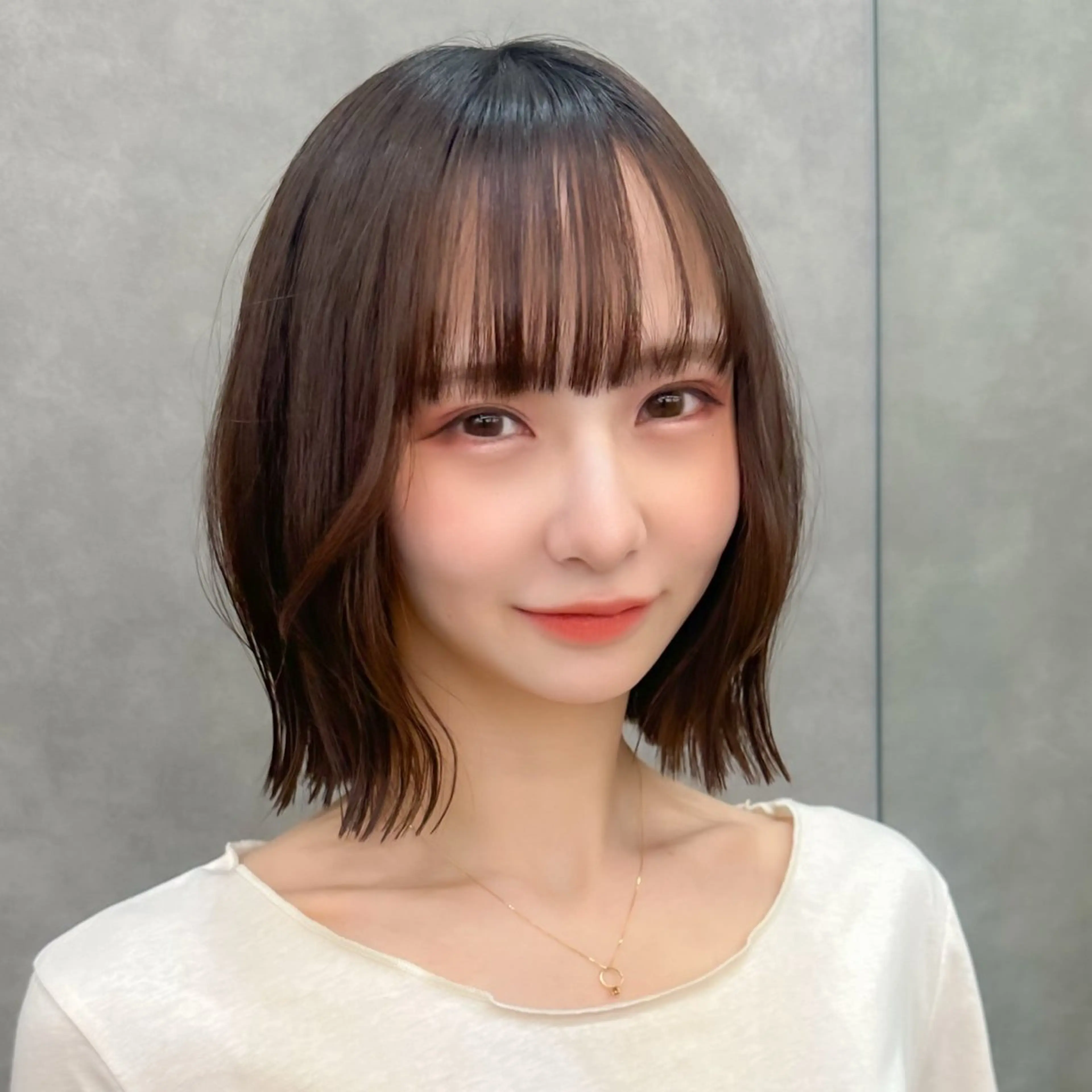 ショート カラー ボブ韓国風レイヤー 錦糸町/畠中ケントのヘアスタイル