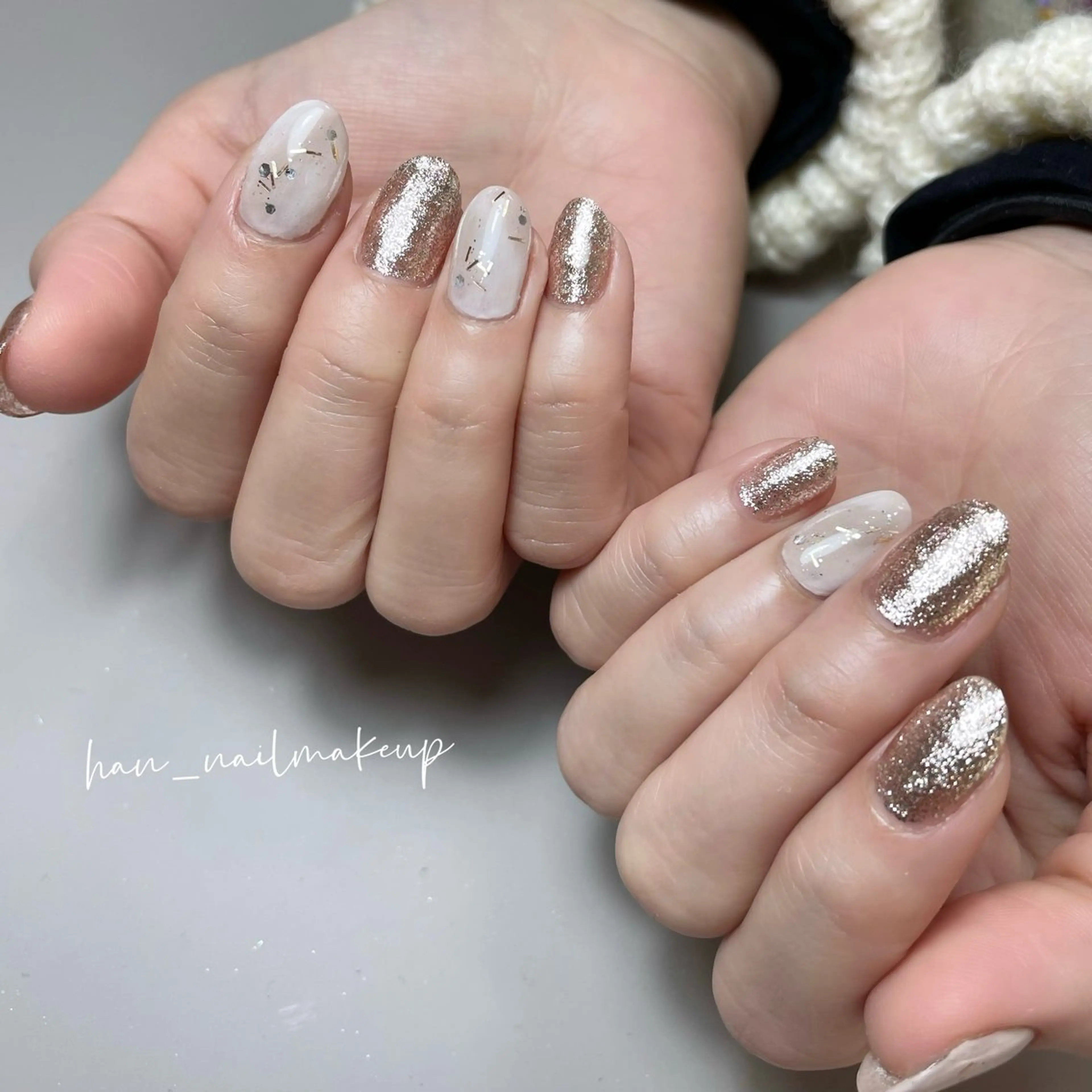 ネイル シンプルネイル ハンドネイル Han Nail 【y&m】のネイルデザイン
