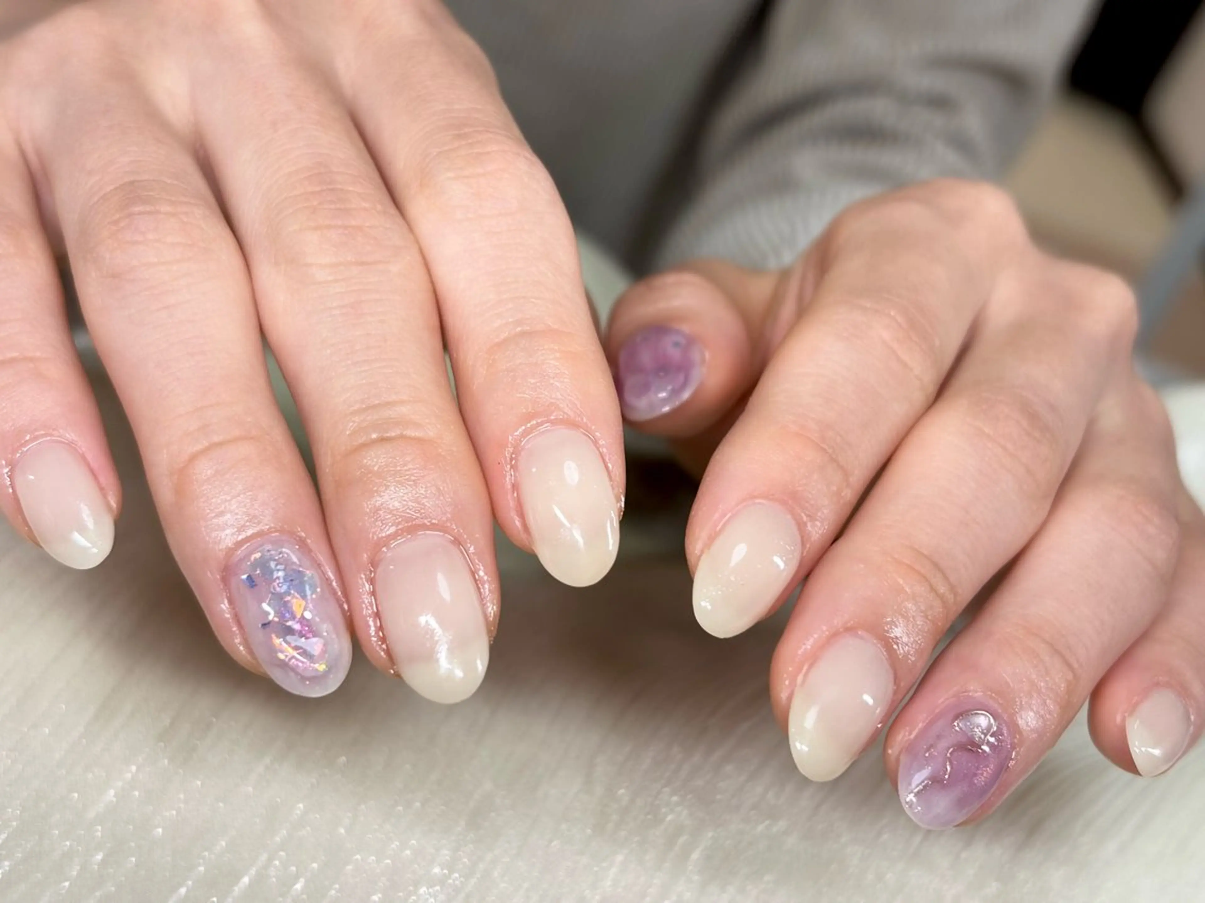 ネイル ニュアンスネイル シンプルネイル N.KIRARI hanaのネイルデザイン