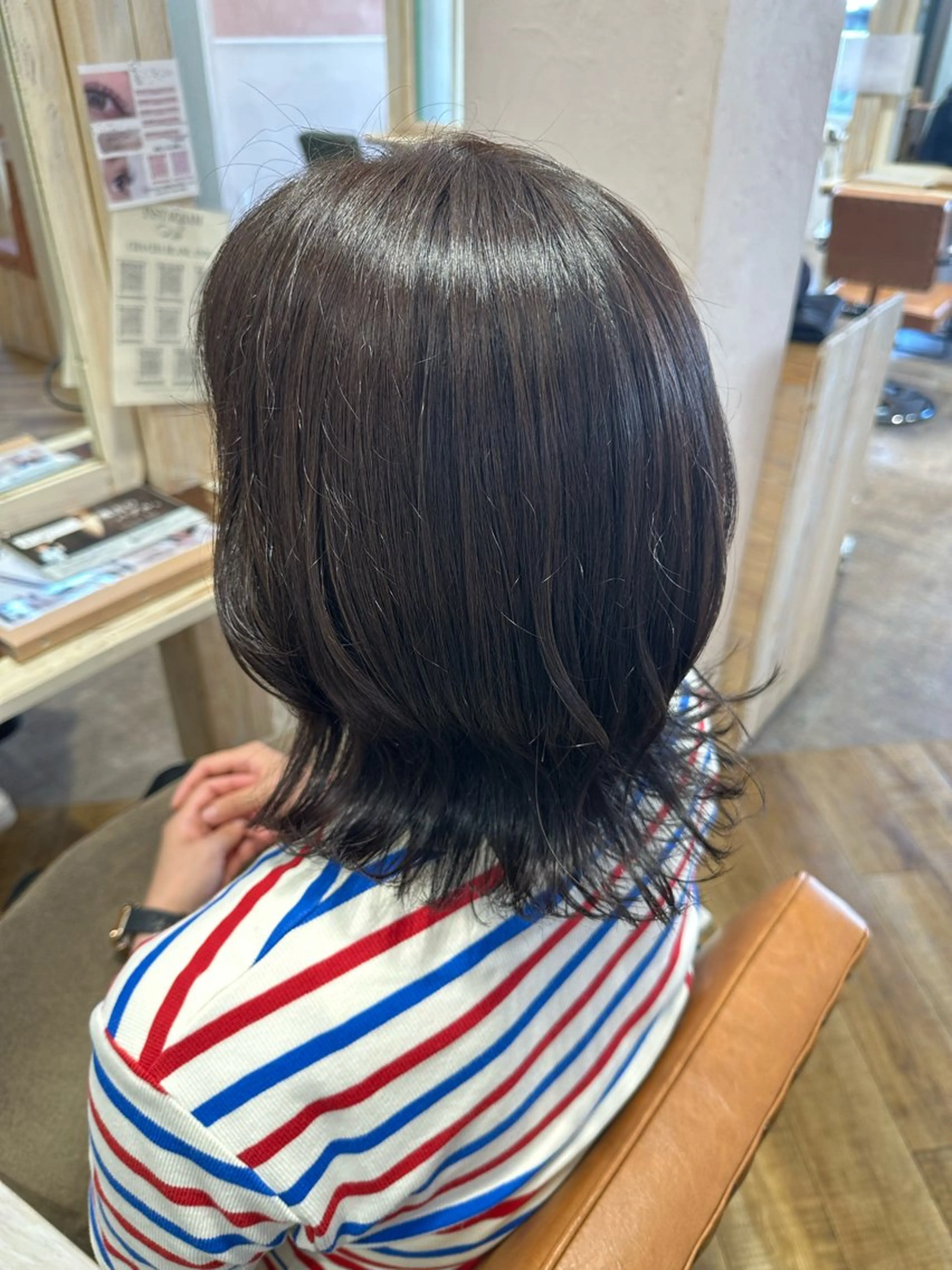 カラー ブラウンカラー オリーブブラウン ヘアカラー chacha Blanc東浦のヘアスタイル