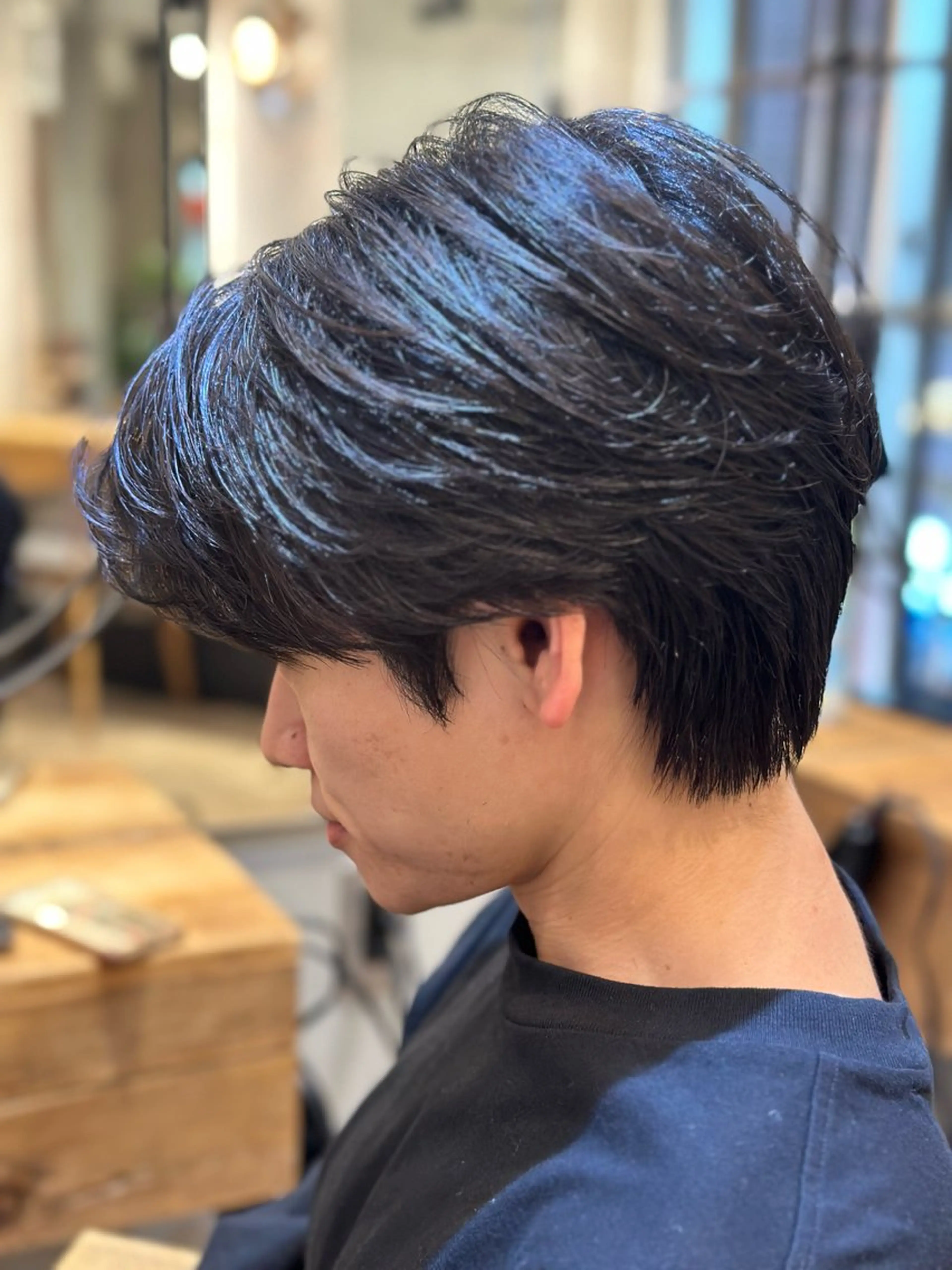 パーマ メンズ センターパート RAF TOKYO所属・10月限定モニター 髪質改善美髪矯正のヘアスタイル