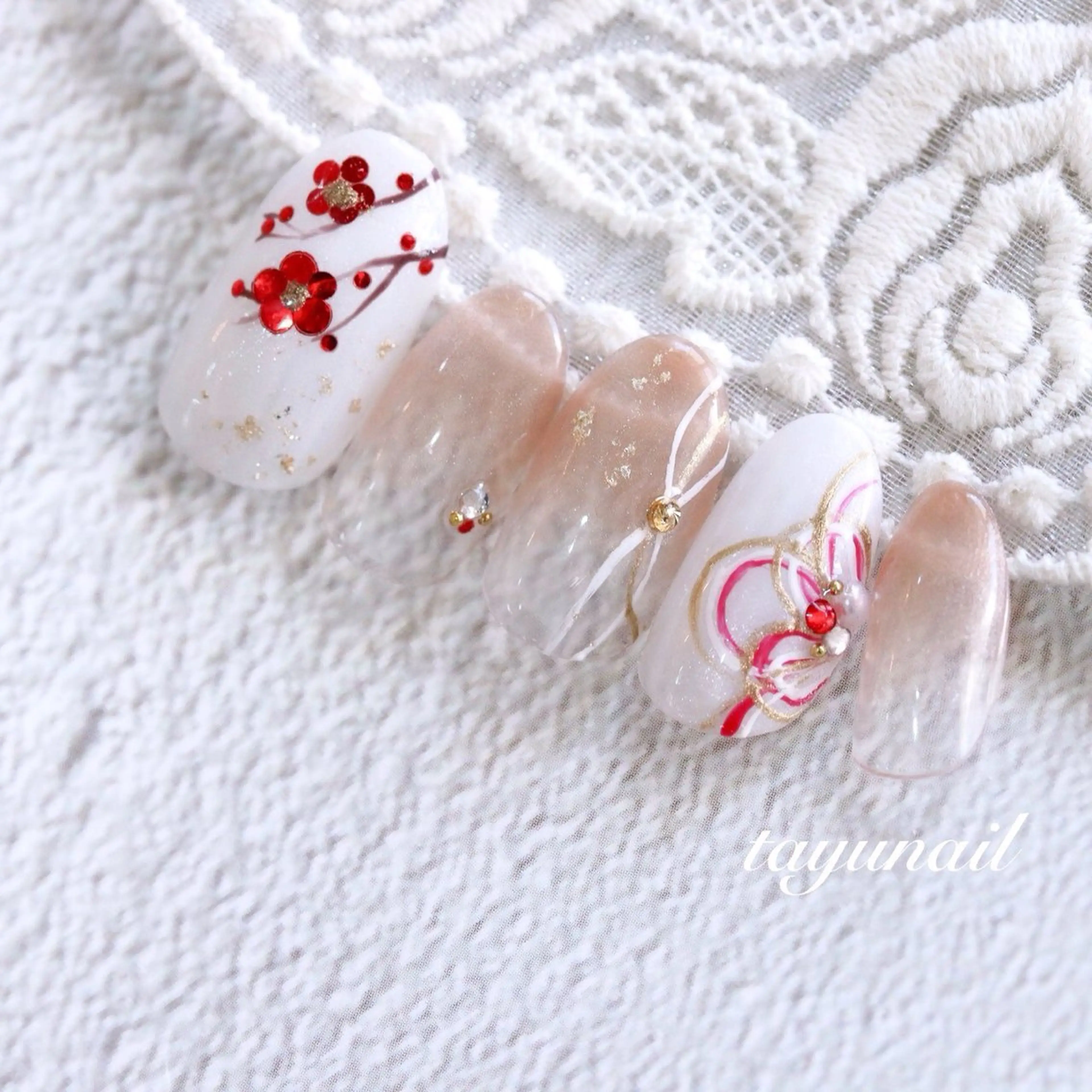 ネイル アートネイル ジェルネイル パラジェル ネイルサロン・ネイルスクール たゆnail所属・ネイルサロン 【たゆnail】のネイルデザイン