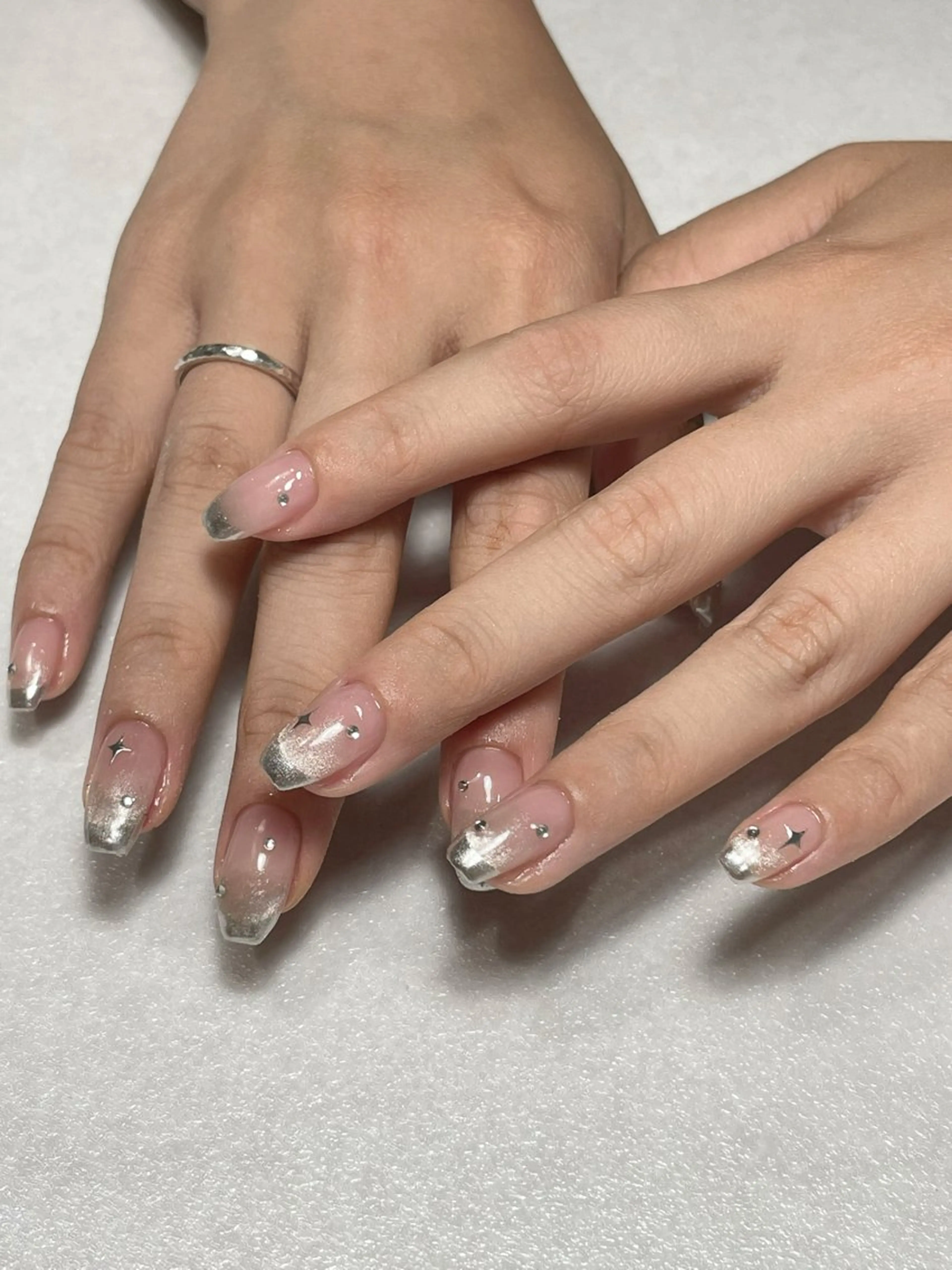 ネイル フレンチネイル ミラーネイル ハンドネイル 〜hau nail〜 YUKIのネイルデザイン