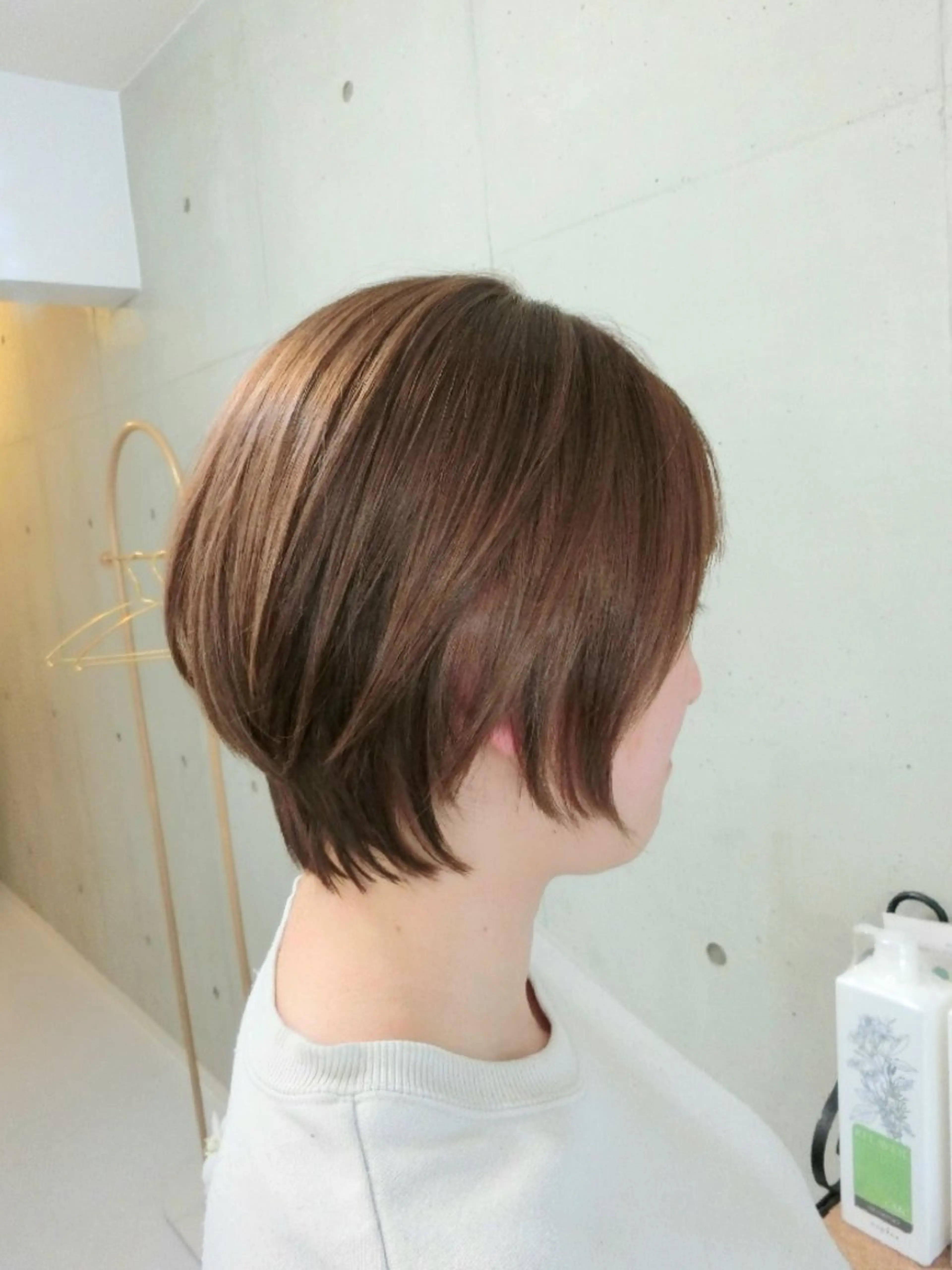 カラー ショート カット ヘアカラー トリートメント ma cherie 三浦直美のヘアスタイル
