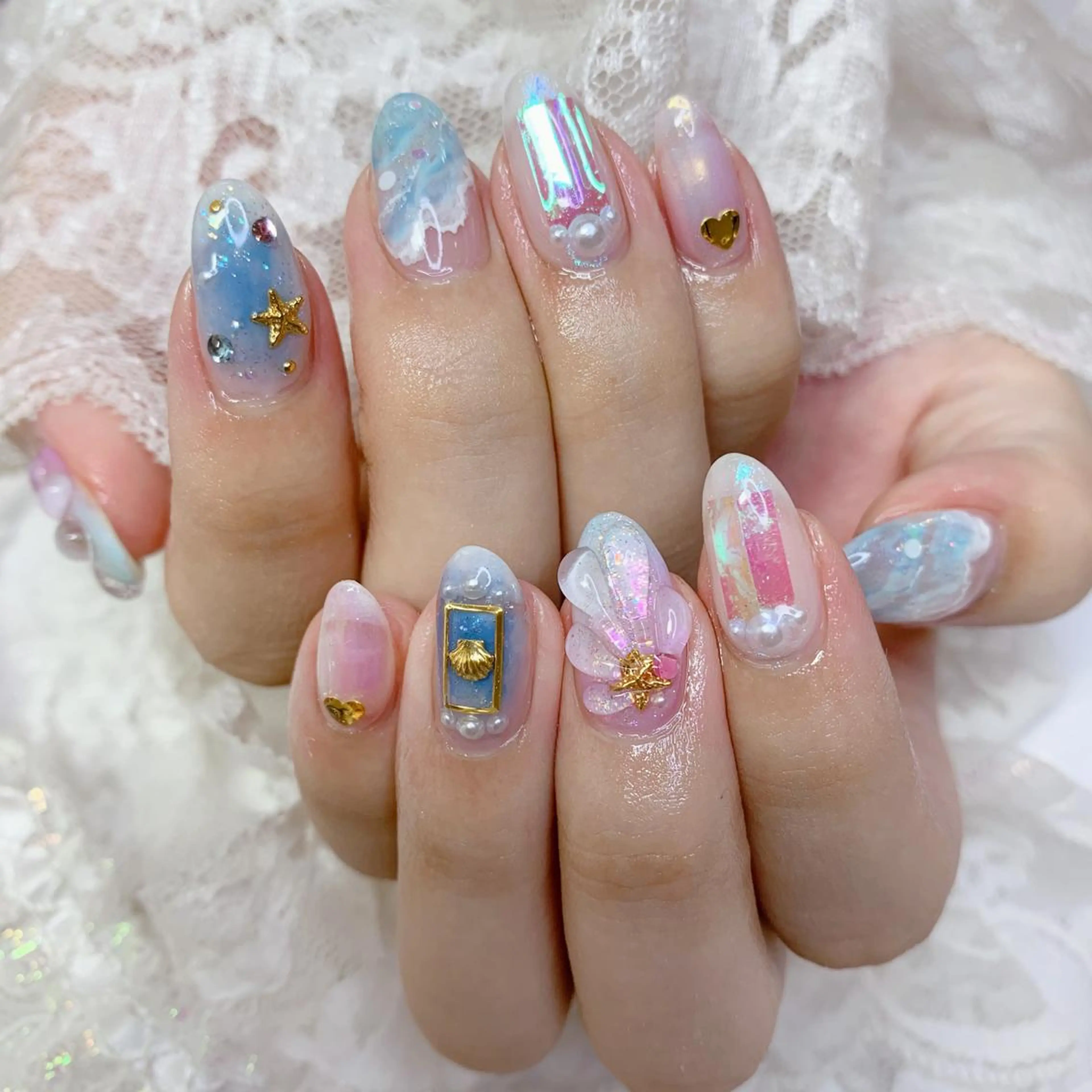 ネイル ハンドネイル La neige* yuki 🥯🍑のネイルデザイン