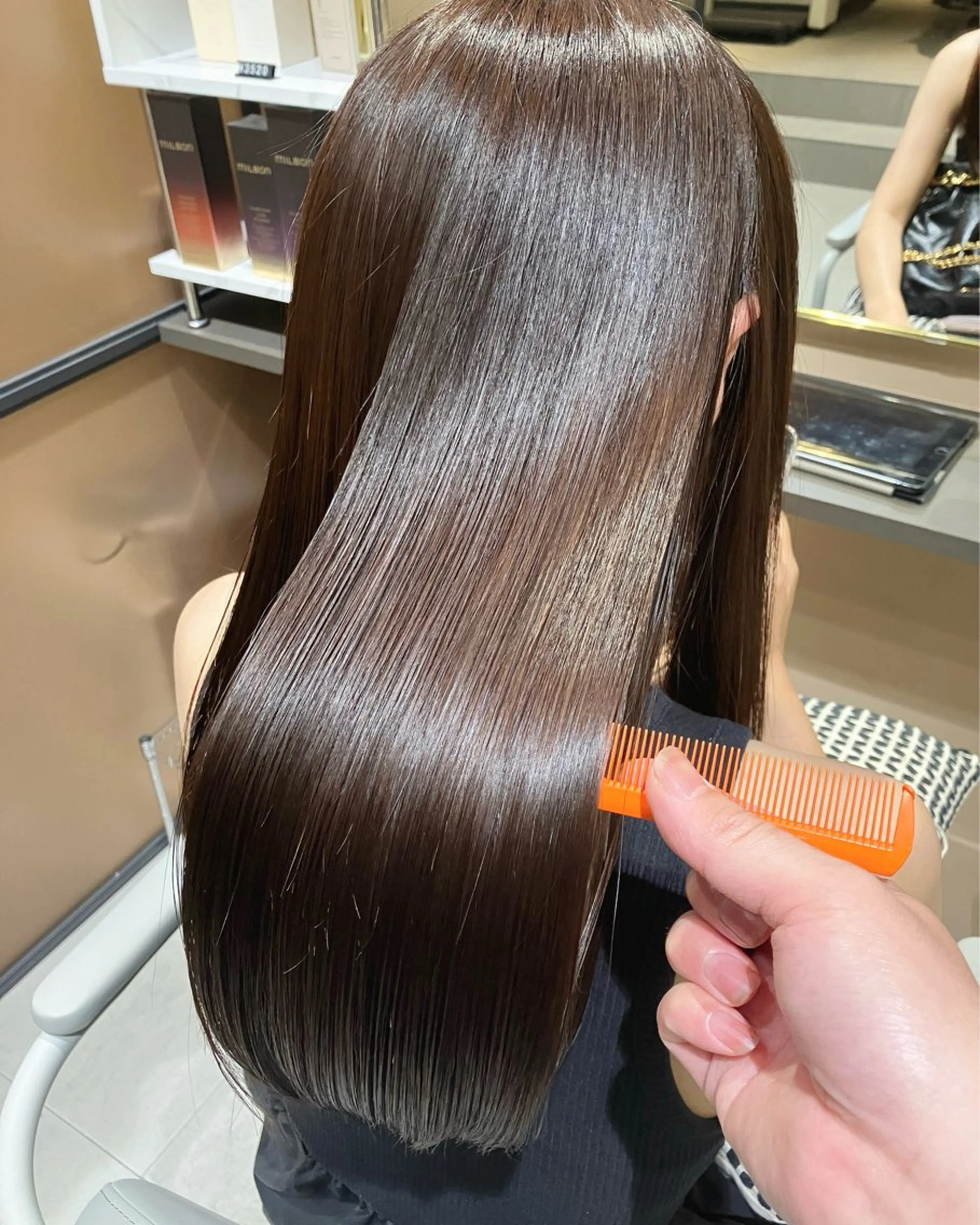 ［美髪になりたい人］似合わせカット×ダメージレスカラー×絹髪ストレート×3step高濃度トリートメントの写真