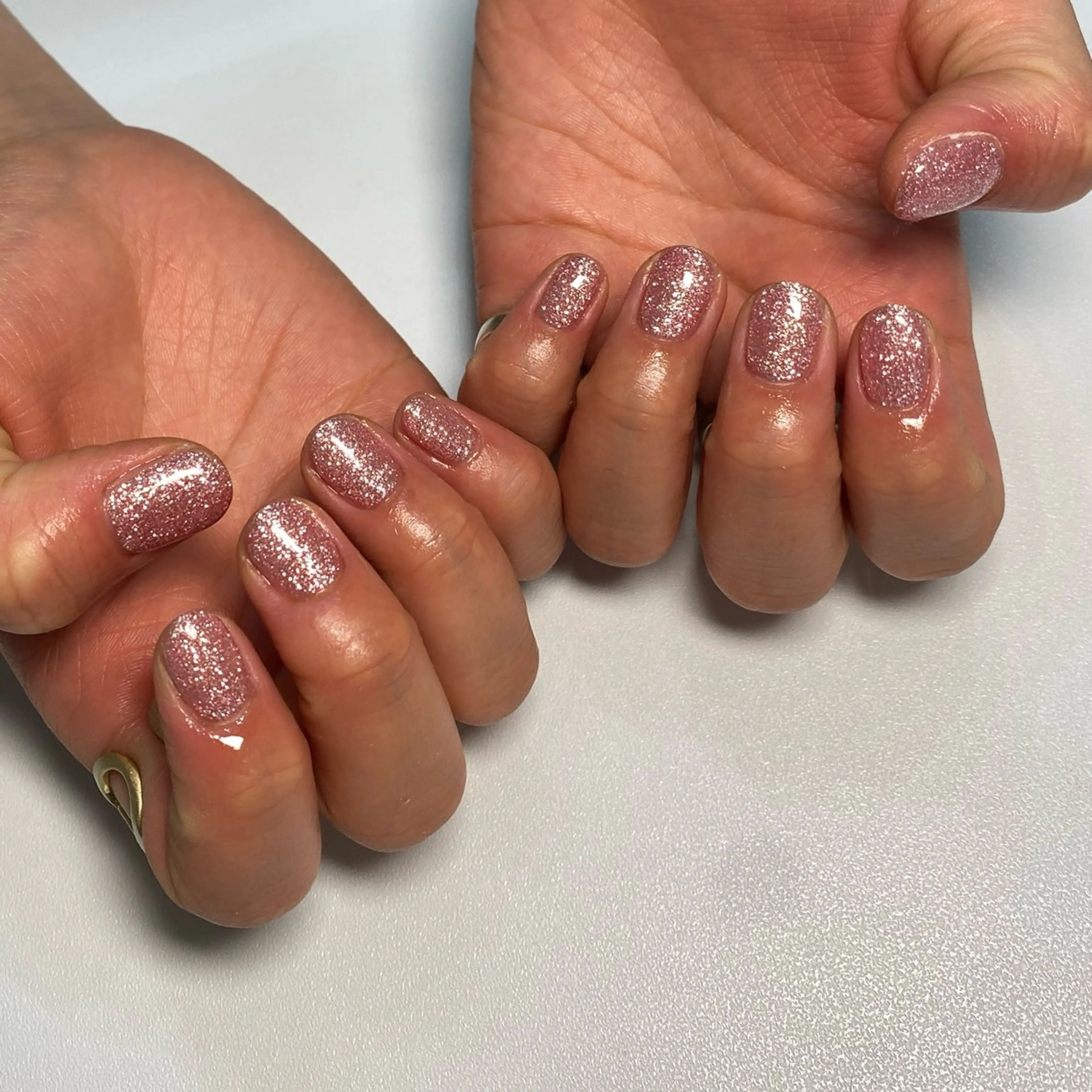 ネイル ラメ(グリッター) ワンカラーネイル うえぽん 🌟のネイルデザイン
