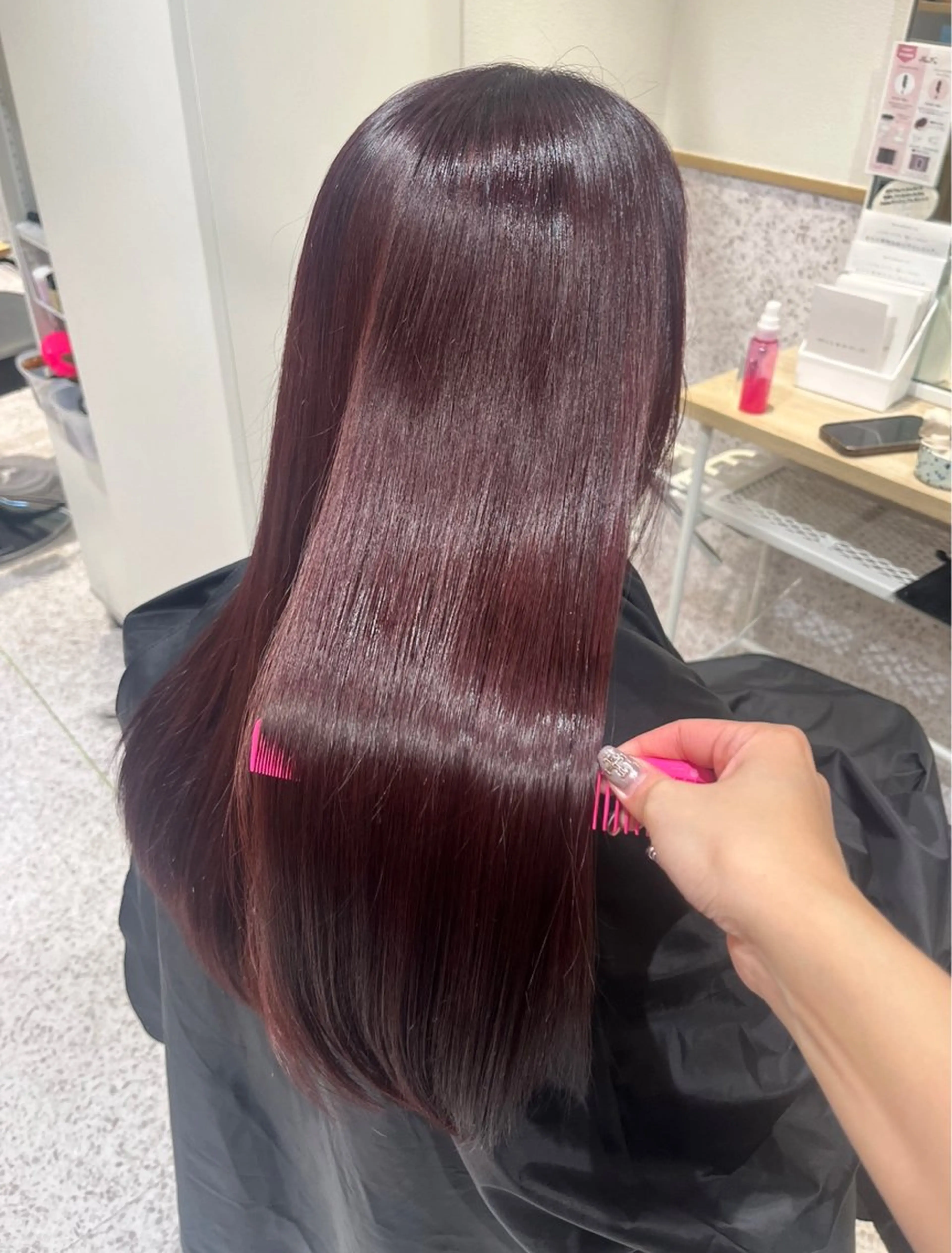 ロング カラー ブリーチ ハイトーンカラー ブリーチなしカラー 顔周りカット 髪質改善 ヘアカラー トリートメント 髪質改善&艶カラー/ ほんだあみ (♡)のヘアスタイル