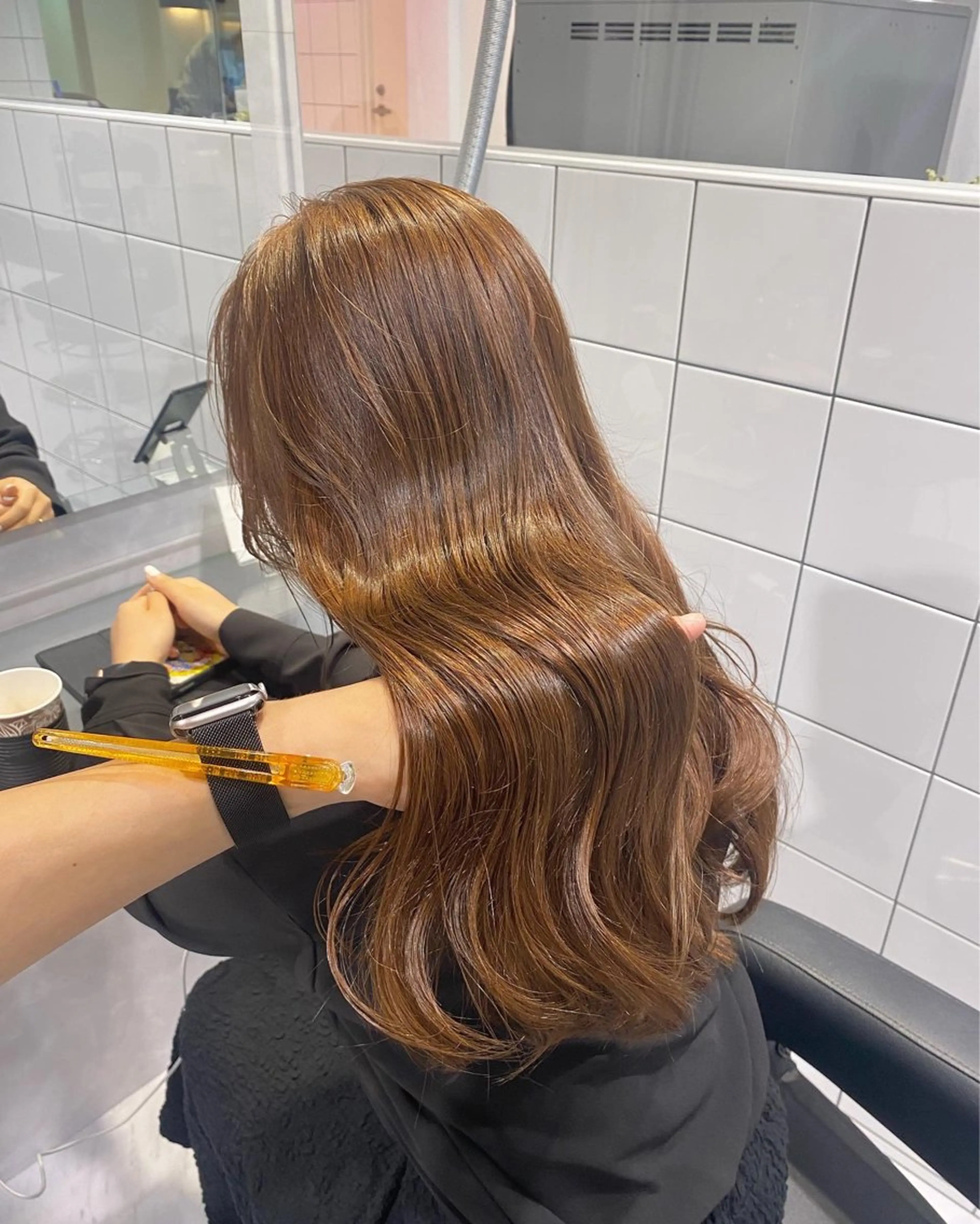 ロング カラー ヘアカラー トリートメント 表参道/透明感カラー /暗髪/ジュキヤのヘアスタイル