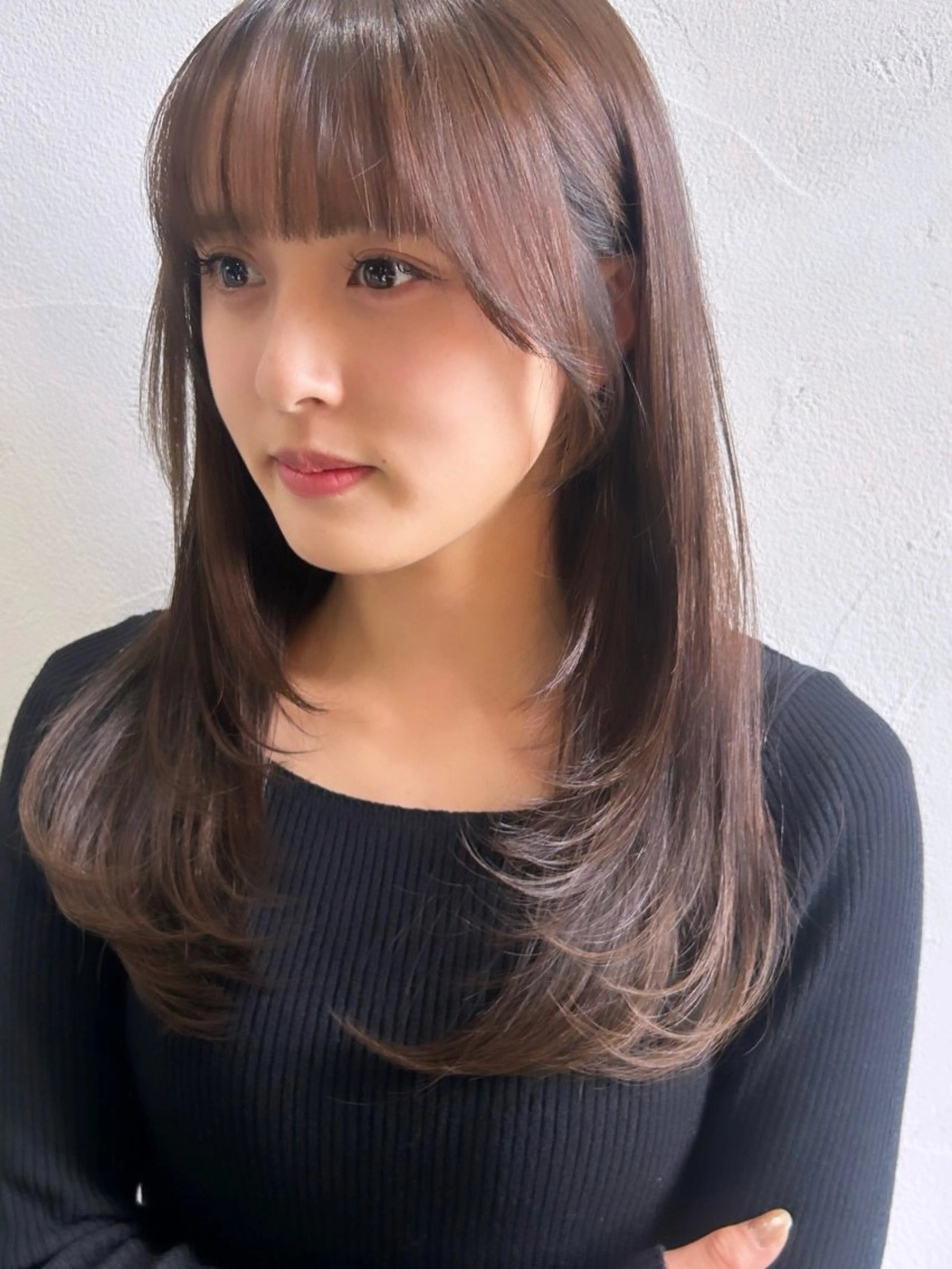 ロング カット ヘアカラー トリートメント 剣持友希/高崎 ifh iizukaのヘアスタイル
