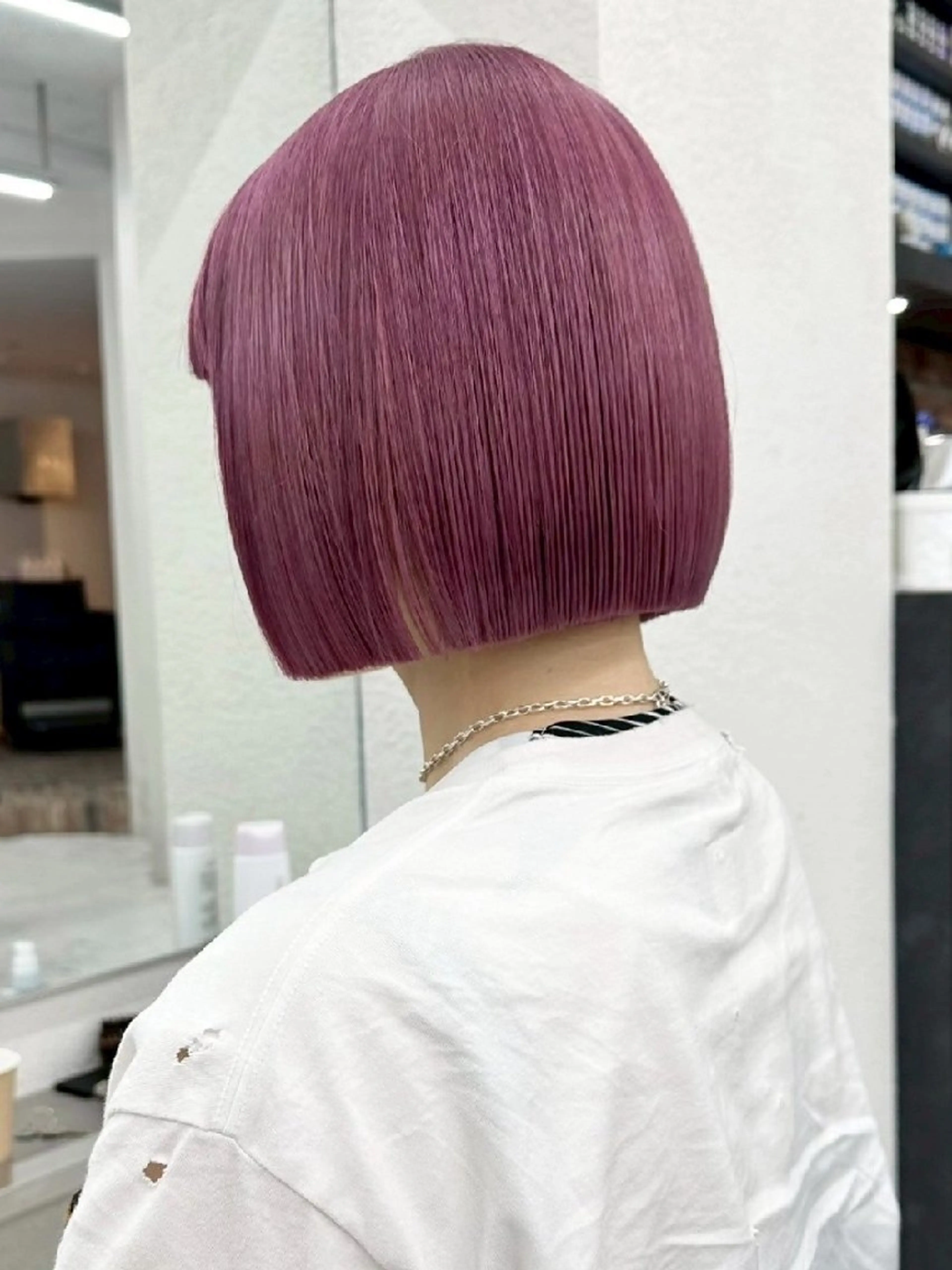 カラー ミディアム ブリーチ ピンクカラー ヘアカラー LYLICK所属・ケアブリーチ特化 same 🦈のヘアスタイル