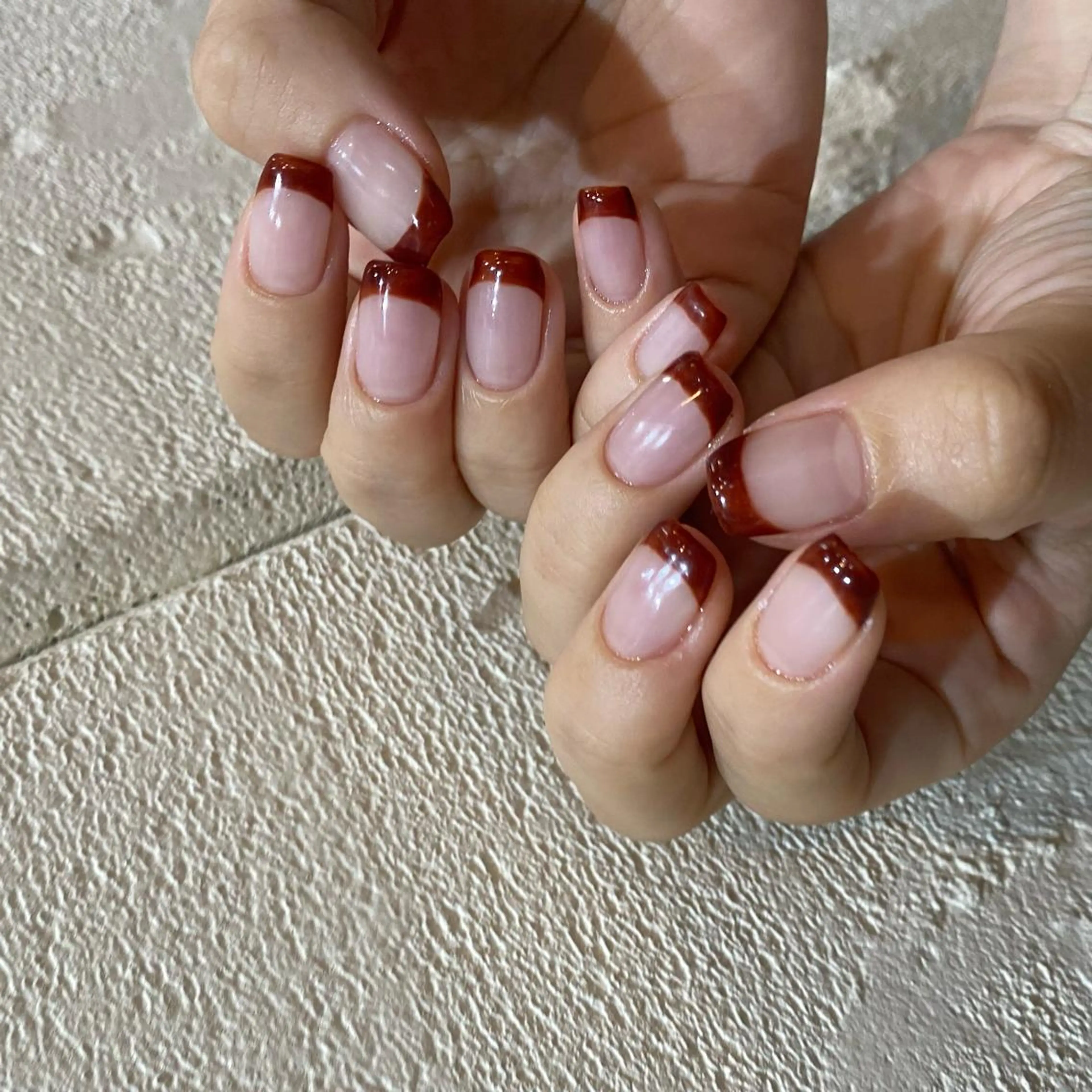 ネイル フレンチネイル ワンカラーネイル シンプルネイル nable.所属・望月 実莉のネイルデザイン