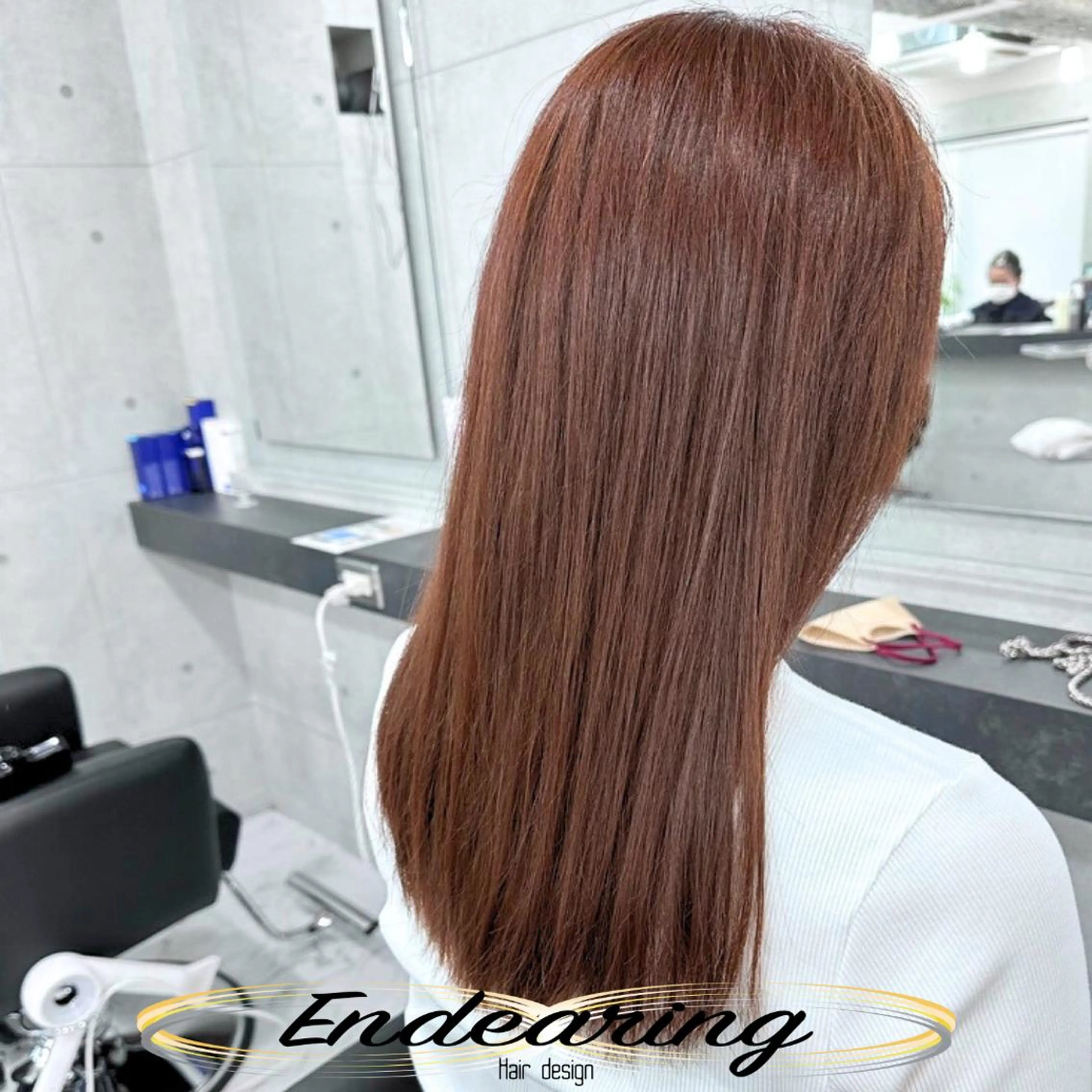 カラー ベージュカラー 透明感カラー オレンジ オレンジベージュ カット ヘアカラー Endearing 銀座/レイヤーカットのヘアスタイル