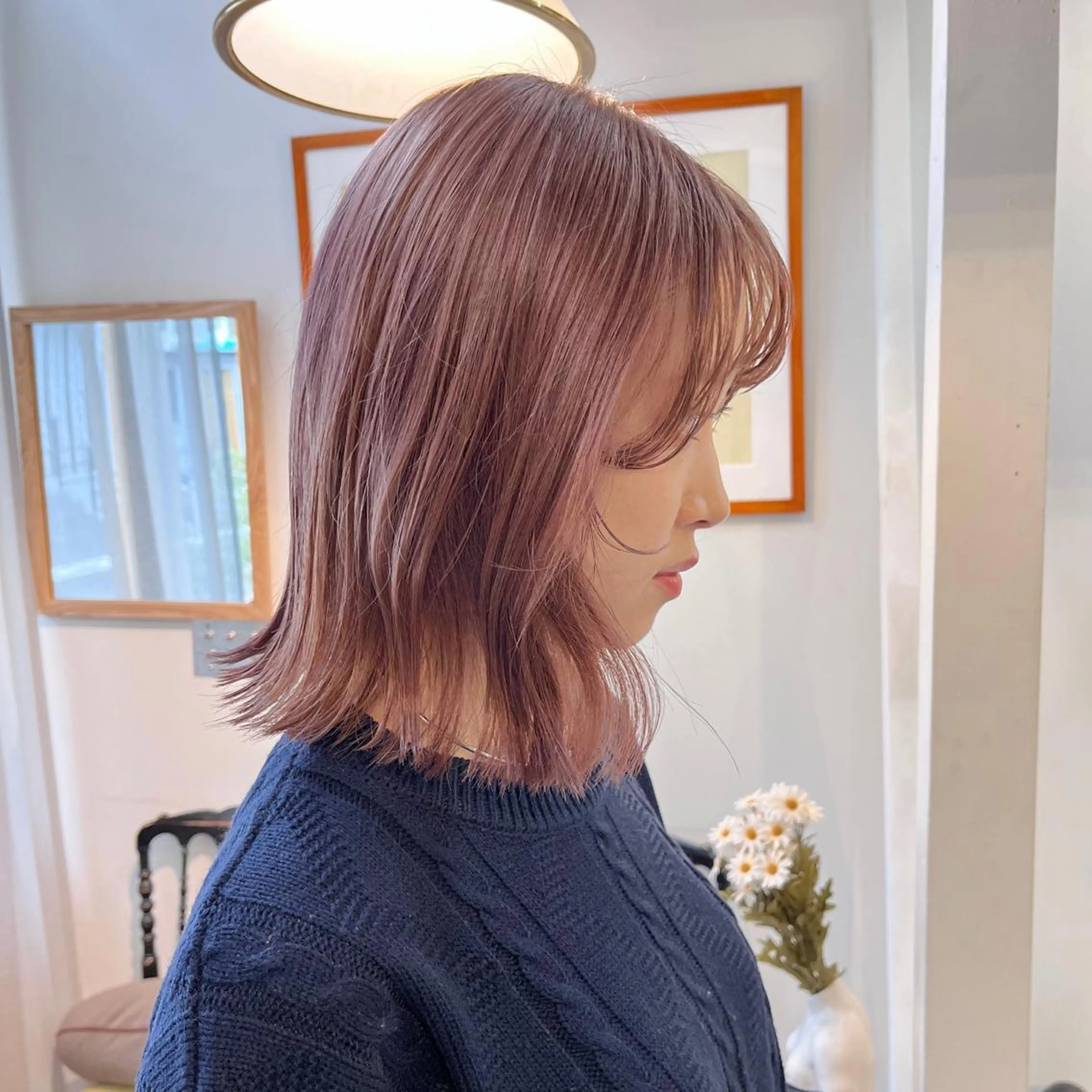 【ケア付き ブリーチで作る色素薄めカラー】カットあり✂️ダブルカラー+3Stepトリートメント 10:00のみの写真