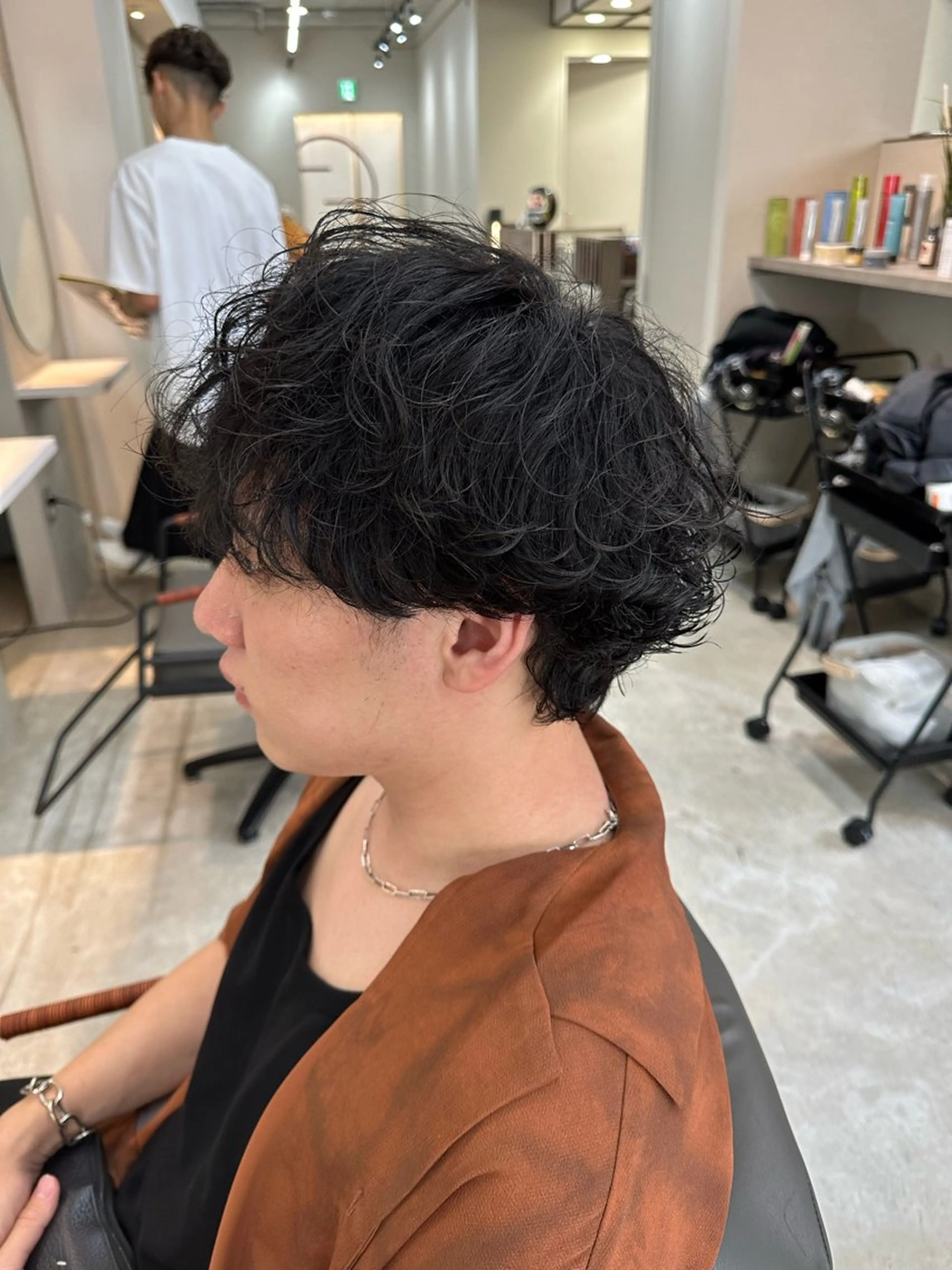 パーマ メンズ カット パーマ 木下 健心のヘアスタイル