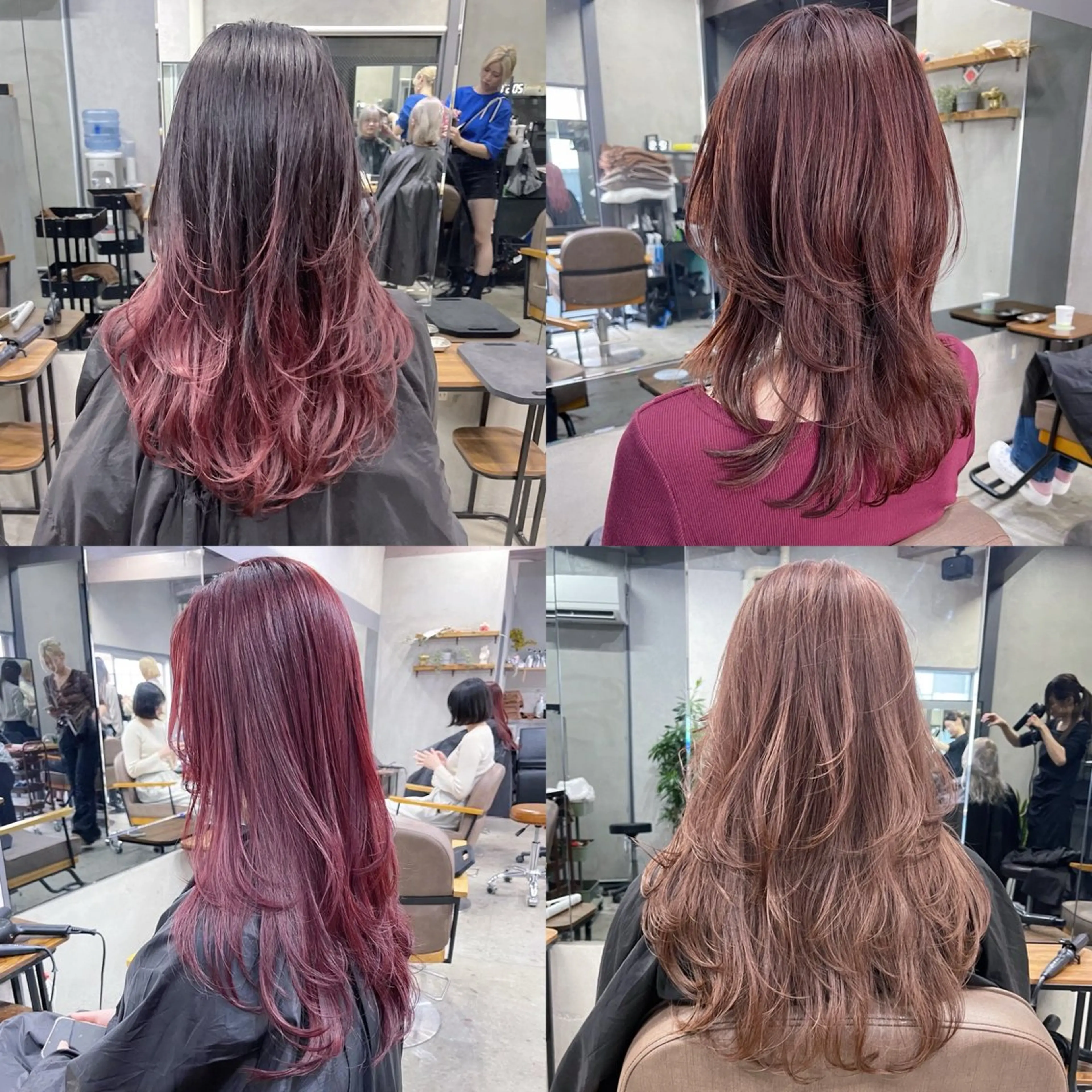 セミロング カラー レイヤーカット カット ヘアカラー トリートメント AiM 大名のヘアスタイル