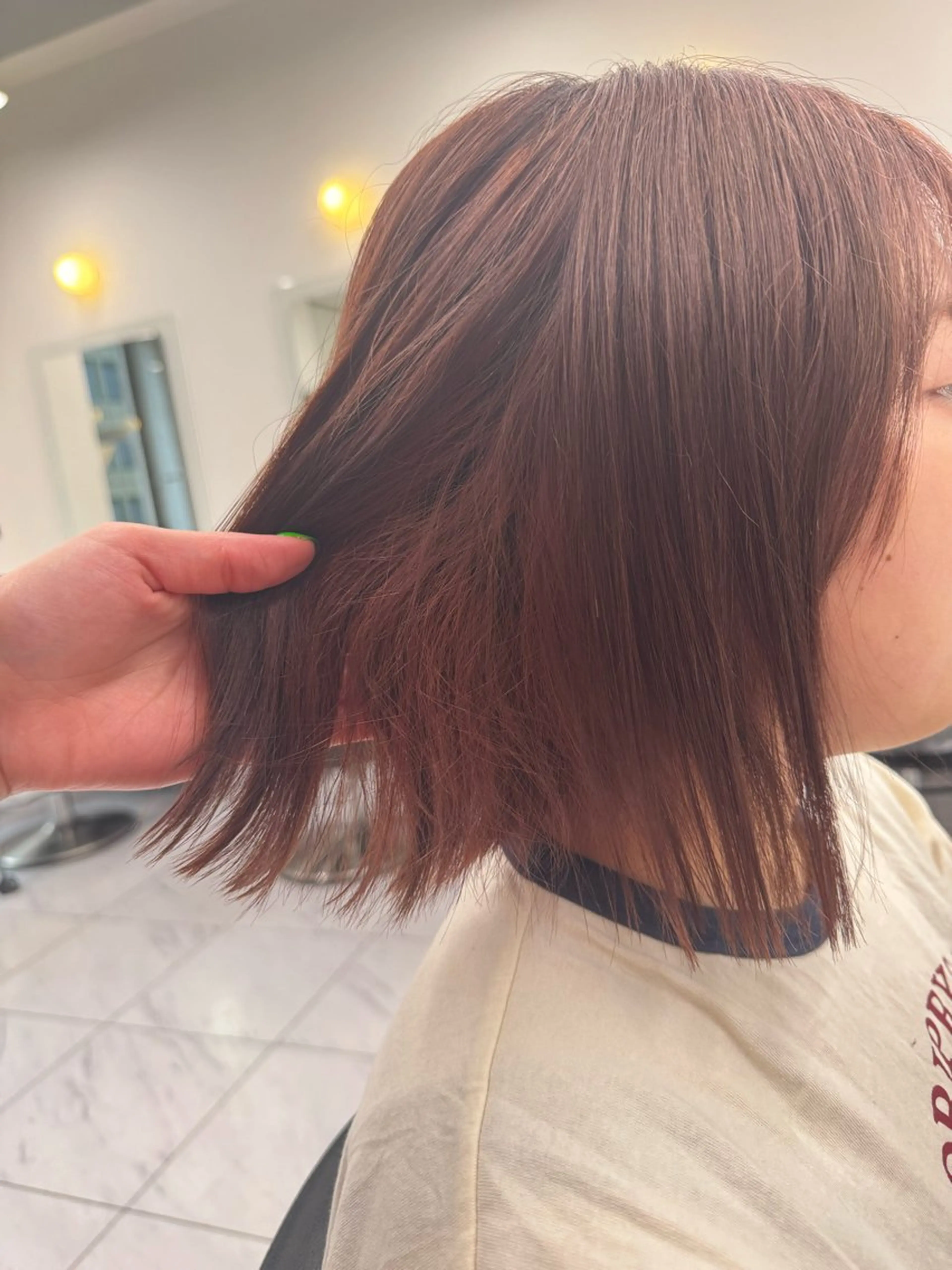 ミディアム カラー パーマ ヘアアレンジ メンズ キッズ 🍒暖色系 カラー🍒MEIのヘアスタイル