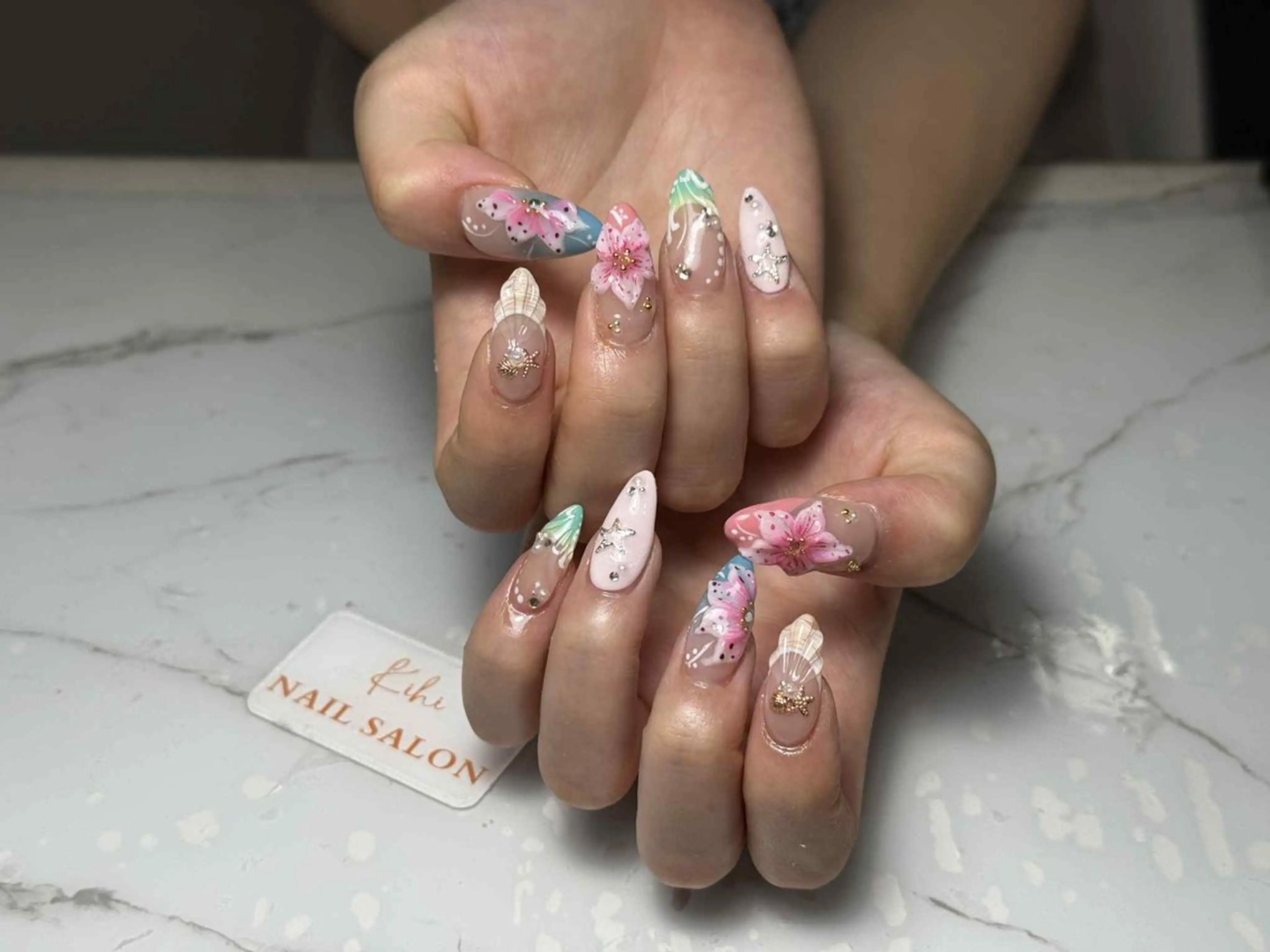 ネイル アートネイル フレンチネイル ジェルネイル グラデーション 韓国ネイル ハンドネイル ハンドケア Nail Salon Kihi さくらのネイルデザイン