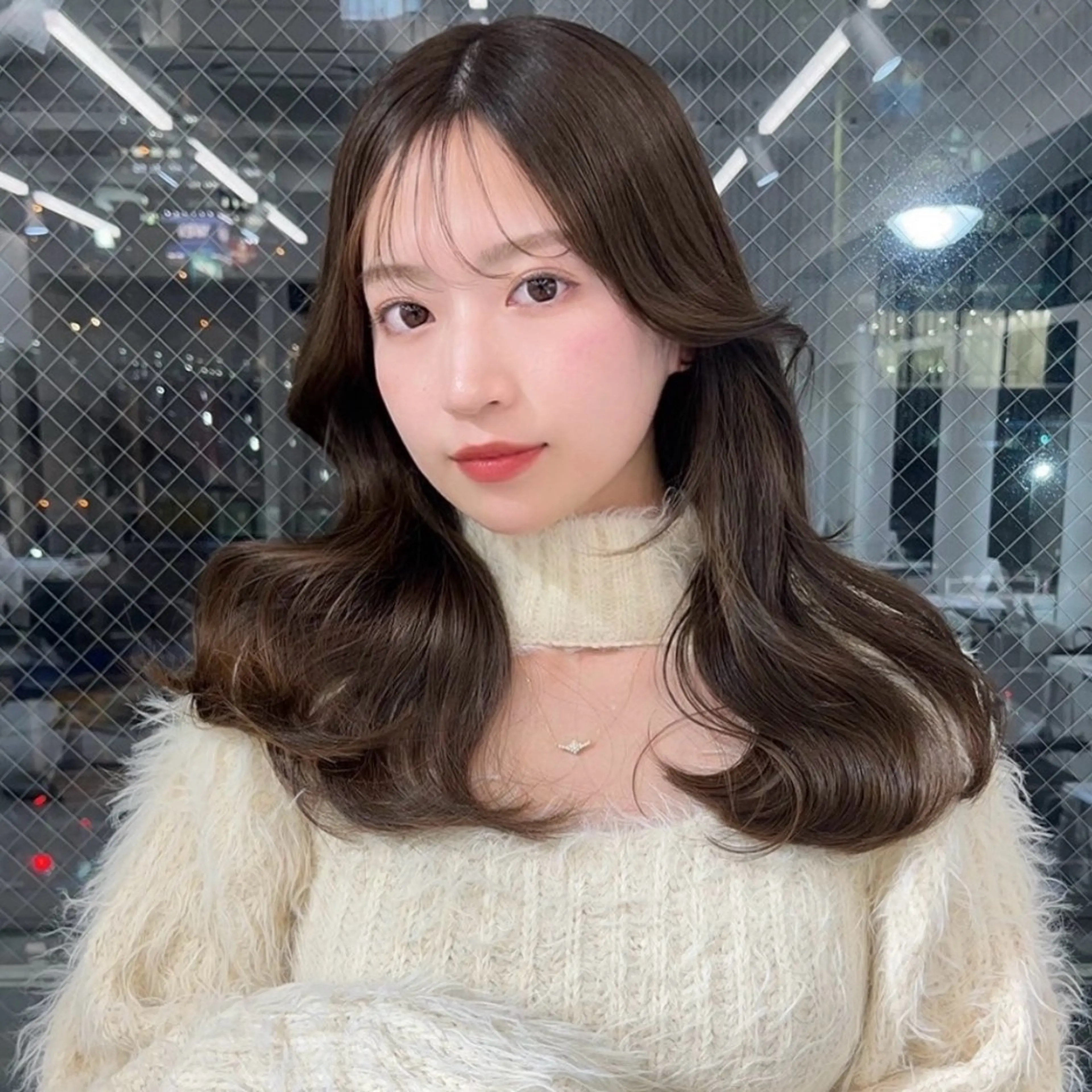 セミロング カラー ブラウンカラー チョコレートブラウン シースルーバング 上品モテ韓国ヘア 🩶渋谷/aoiのヘアスタイル