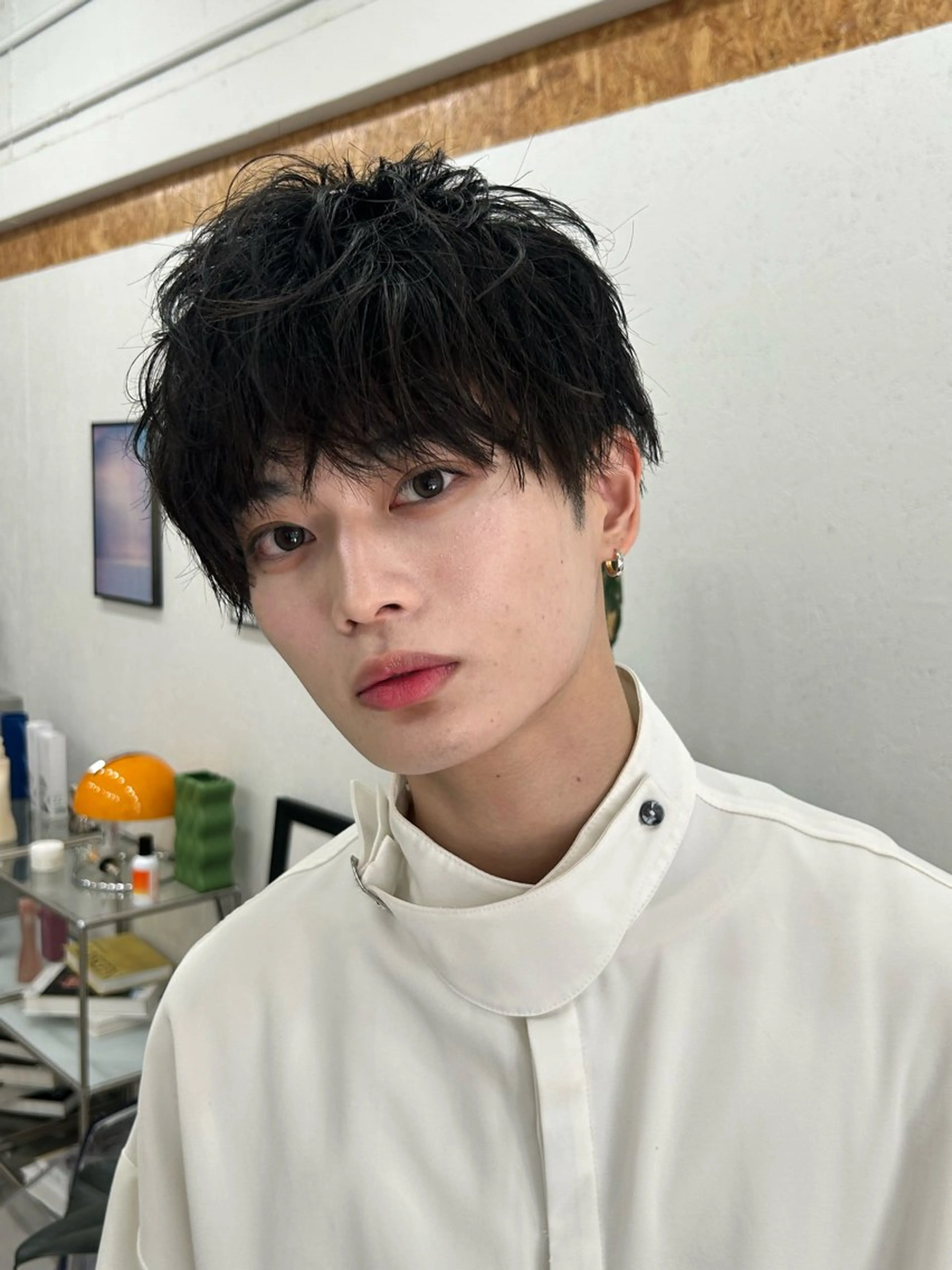 メンズ カット 横浜で一番パーマ 巻いてます田中ですのヘアスタイル