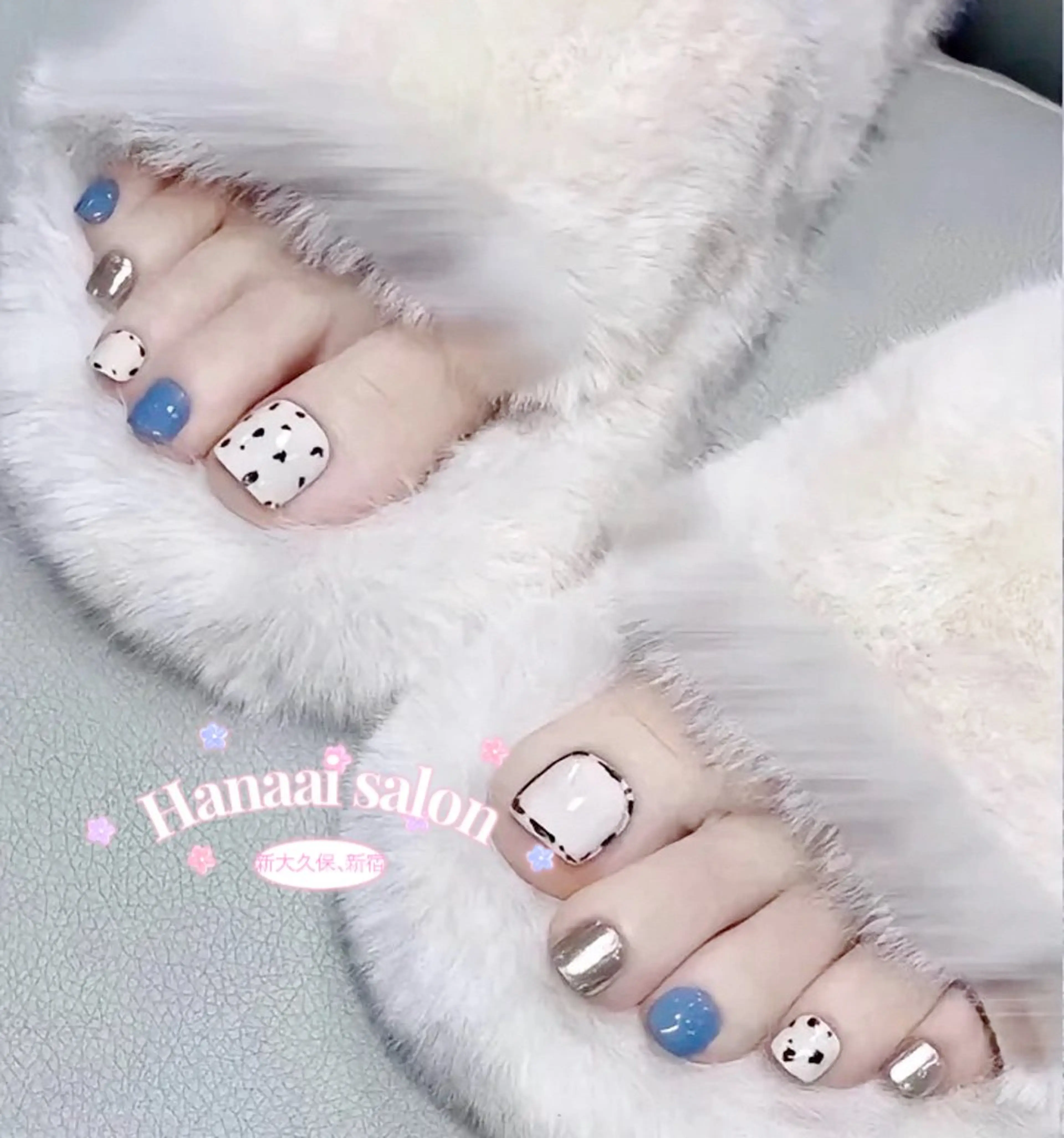 ショート フットネイル Hanaai Salon新宿店のネイルデザイン