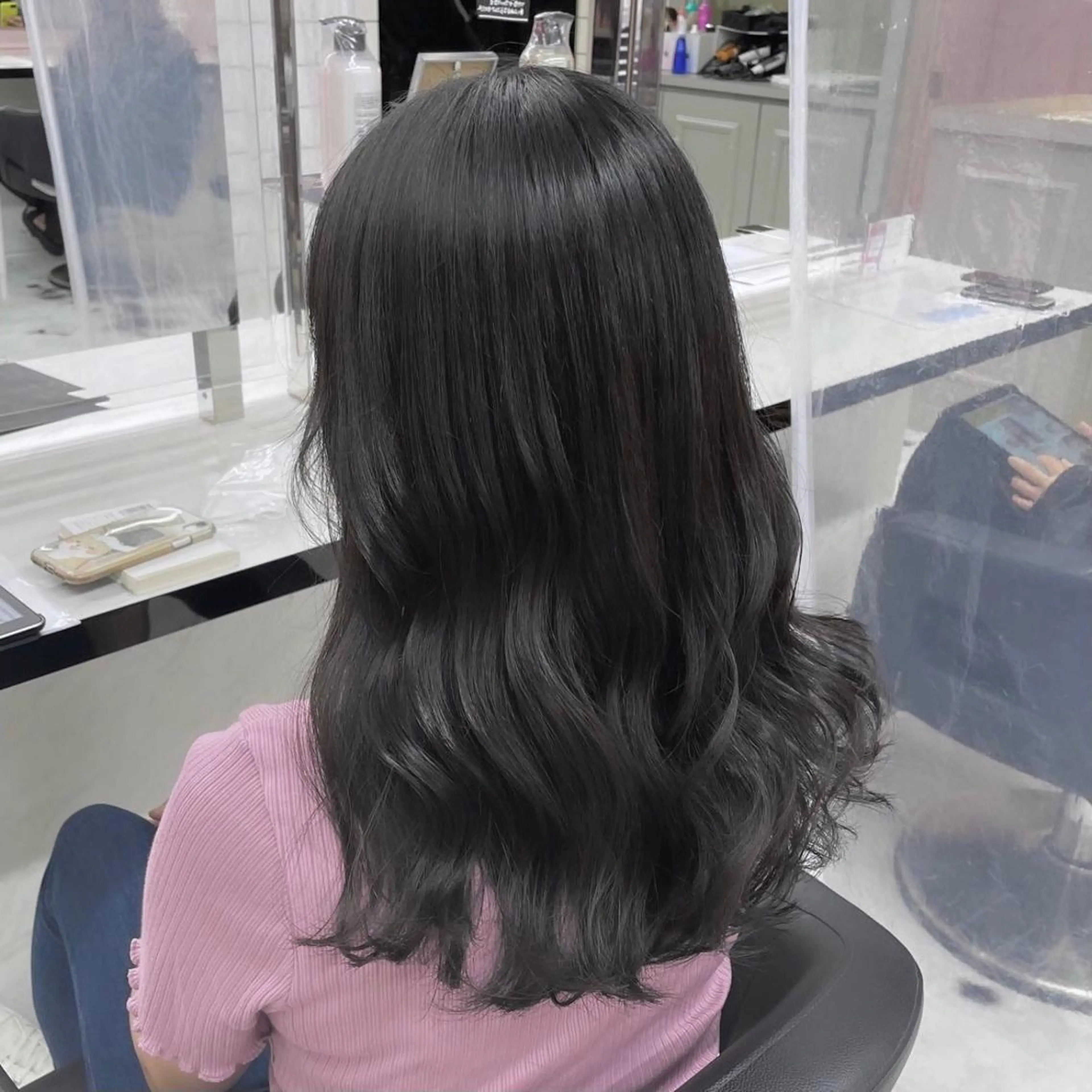 ロング カラー ヘアアレンジ グレージュ 透明感/艶髪/💖 トレンドスタイル💖のヘアスタイル