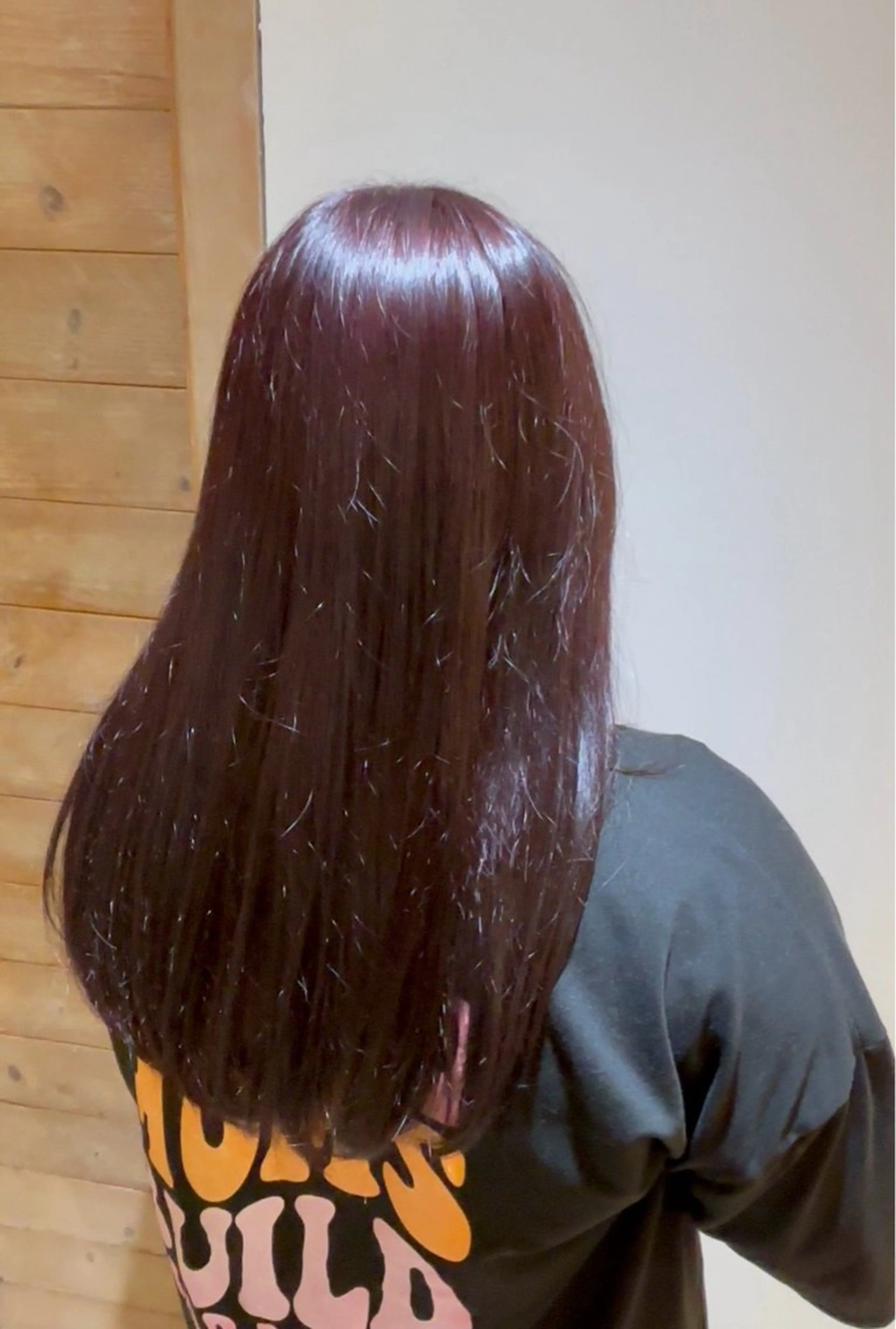 ロング カラー カシス ピンクカラー miyuu🔆 ナチュラルハイライトのヘアスタイル
