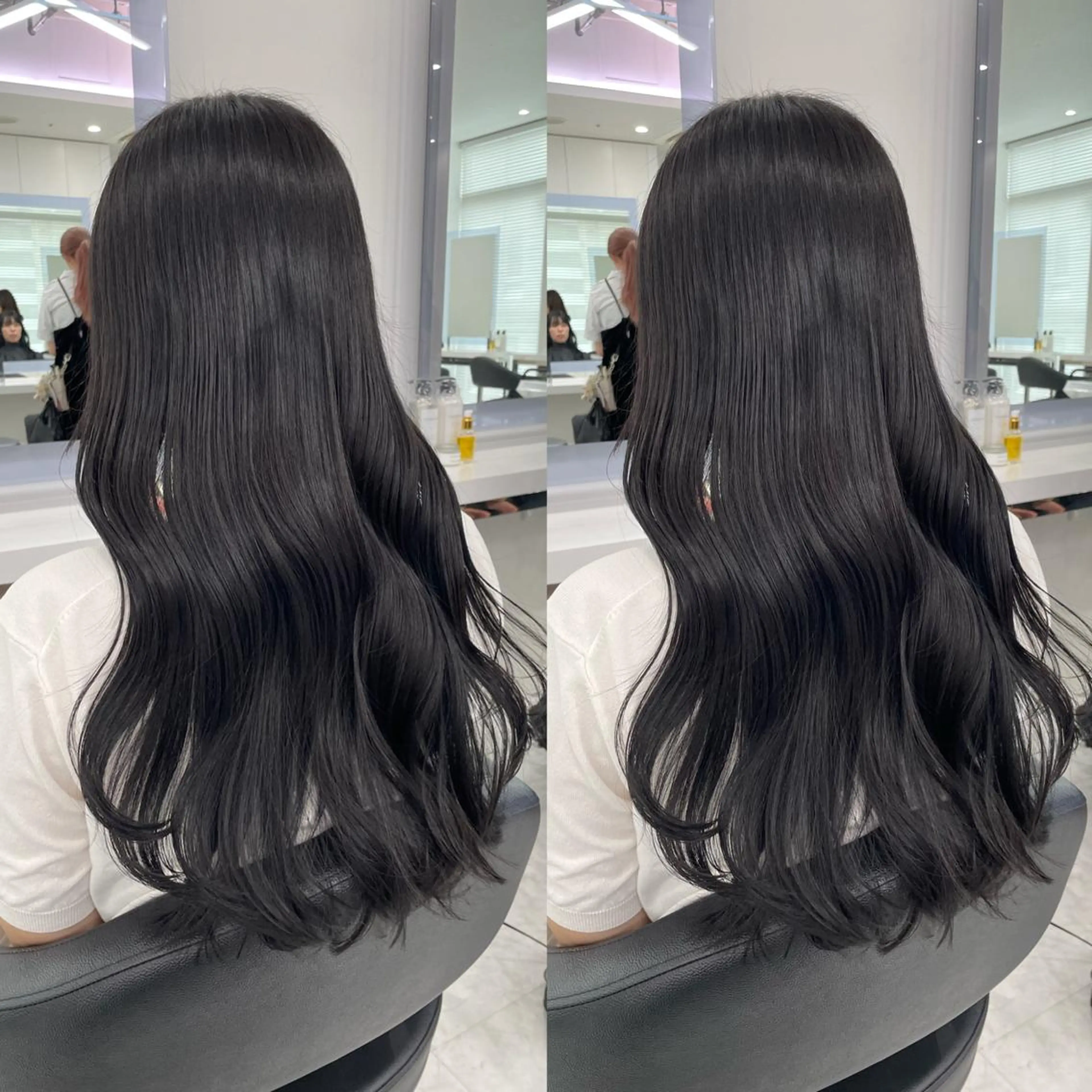 セミロング カラー ヘアアレンジ Ella所属・nana【艶髪】/ レイヤー/縮毛矯正のヘアスタイル