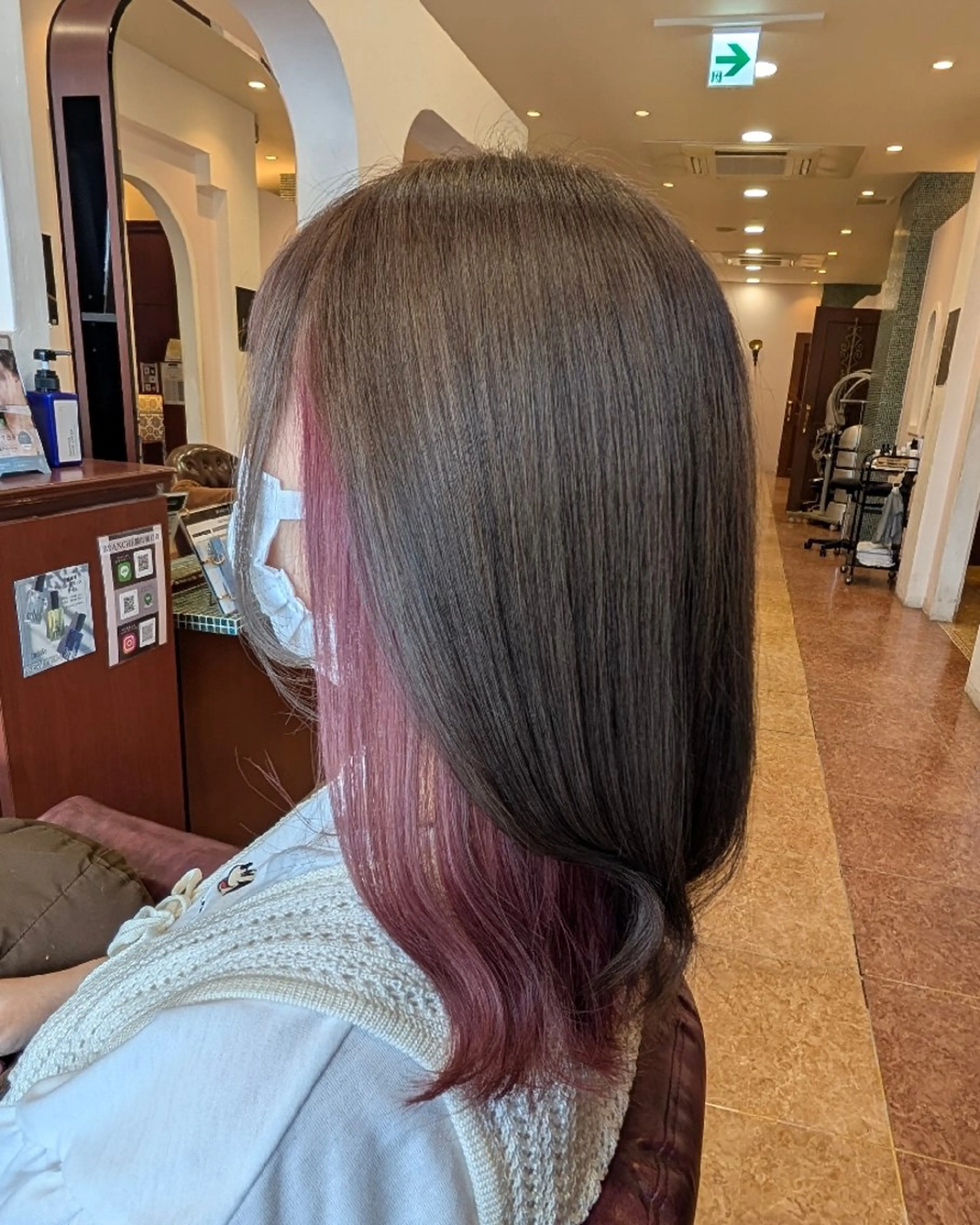 ミディアム カラー ブラウンカラー デザインカラー ピンクカラー ヘアカラー ブランシェ勝川南口店 石原 あゆみのマツエク・マツパデザイン