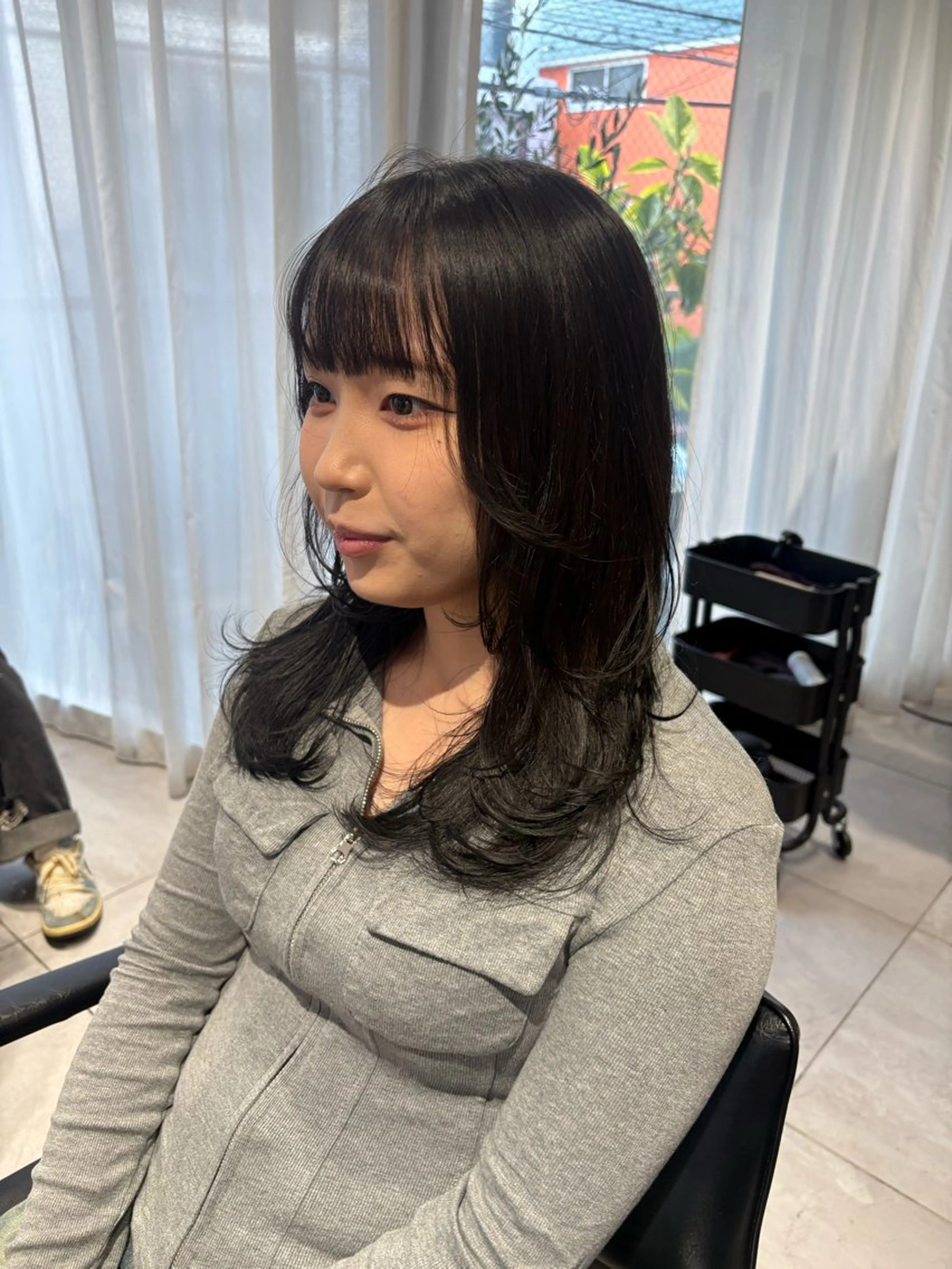 セミロング カラー カット ヘアカラー トリートメント ヘッドスパ ヘアセット レイヤー/ 透明感カラー🪼風香のヘアスタイル