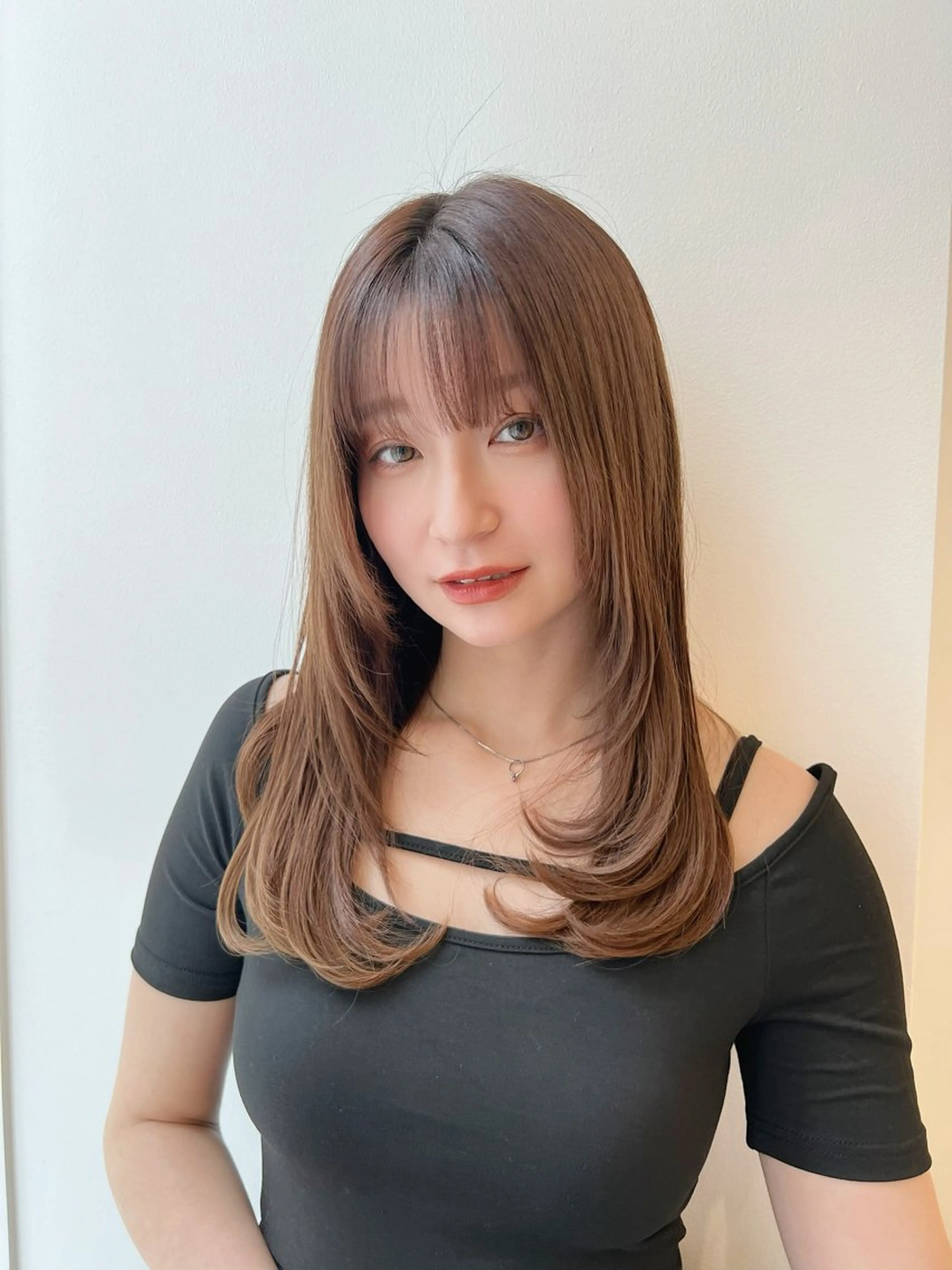 セミロング カット ヘアカラー トリートメント ✨上品可愛い 時短艶髪/後藤✨のヘアスタイル