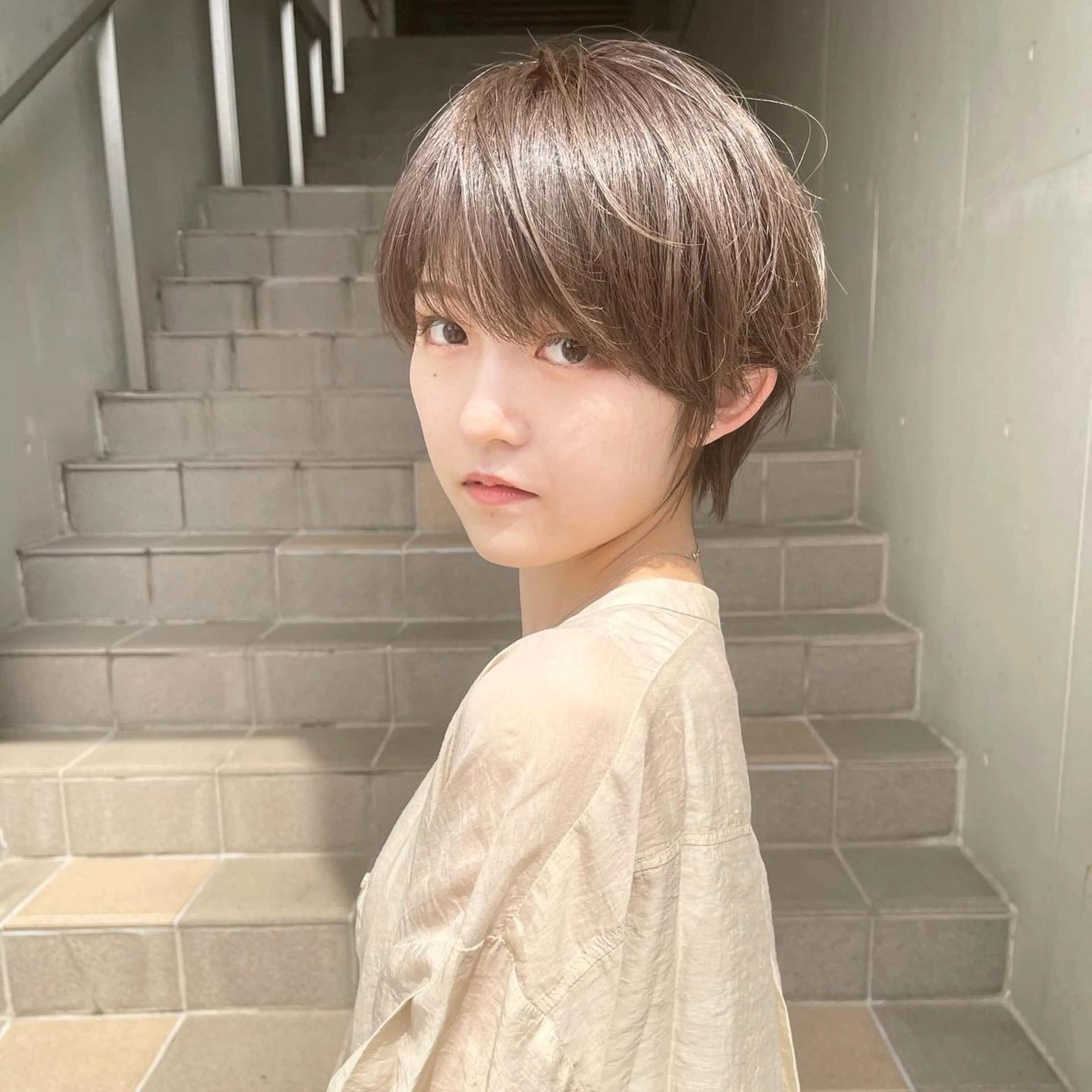 ショート カット AUBE HAIR sereine　オーブヘアー　セレーヌ所属・💐くびれヘア/艶髪 山根　禎章のヘアスタイル