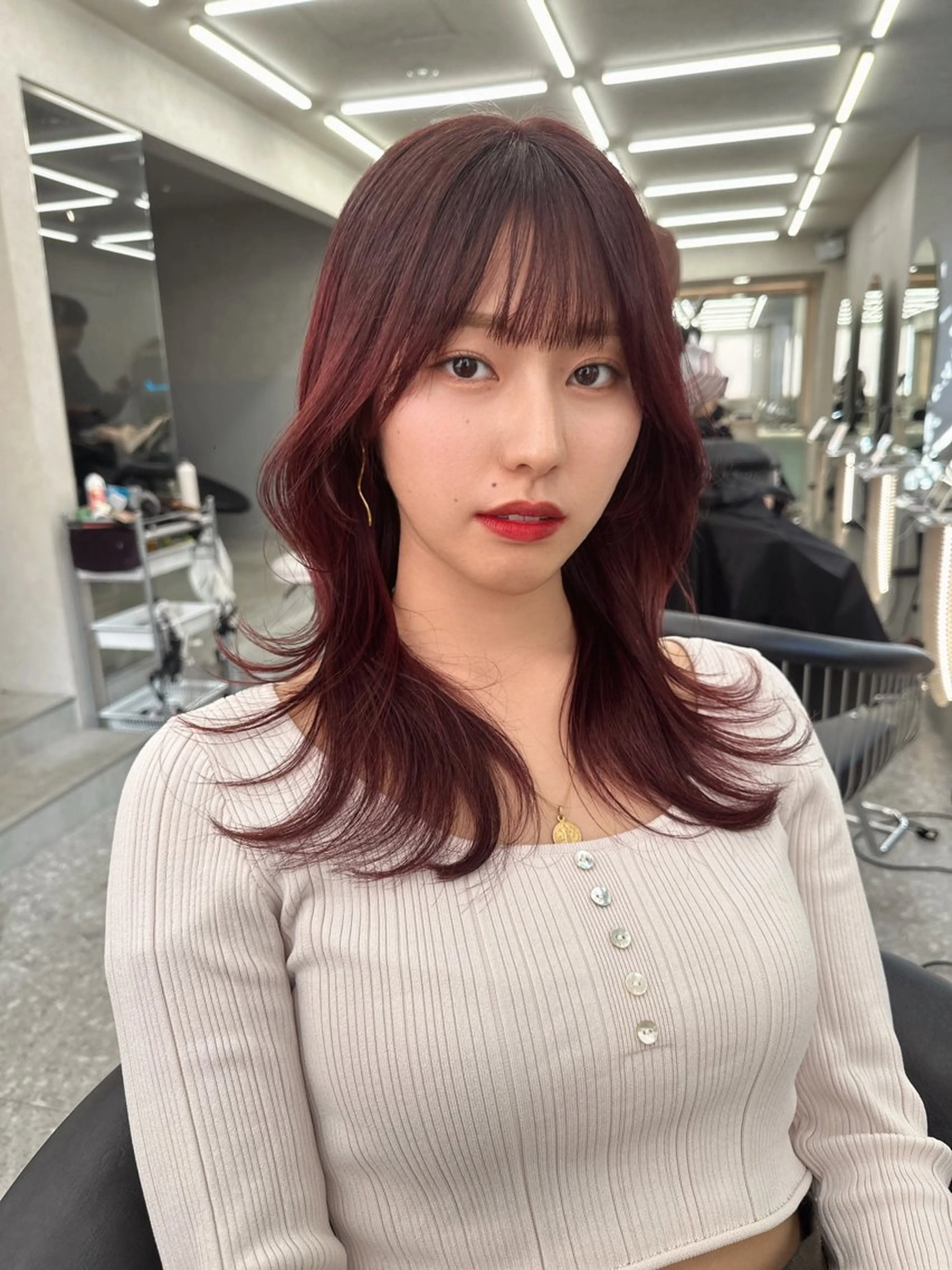 セミロング レイヤーカット カット ヘアカラー トリートメント Lond  lea 🦋ayana🦋のヘアスタイル