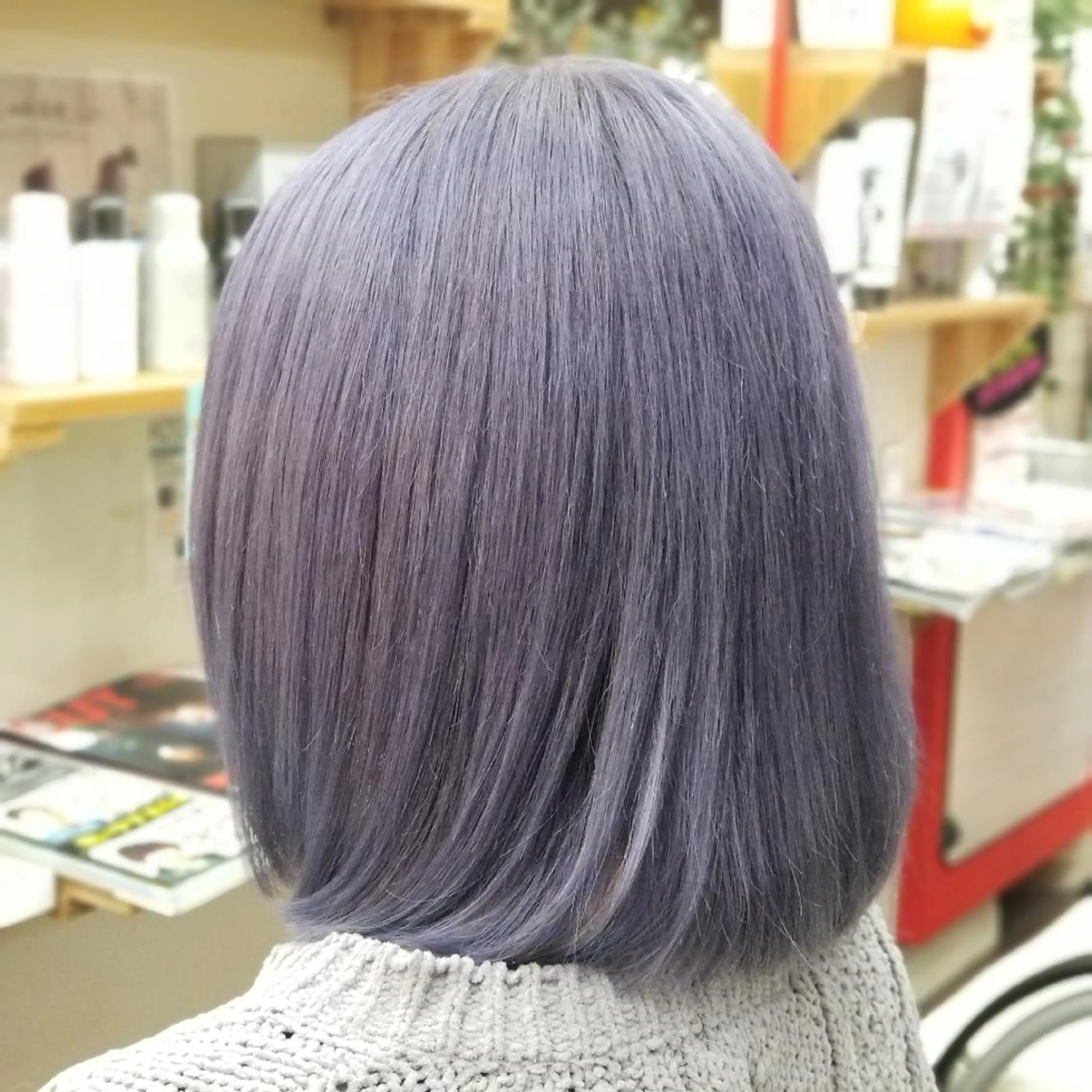 ミディアム カラー ブリーチ ラベンダーカラー ヘアカラー 植田 修平/エクステ /髪質改善カラーのヘアスタイル