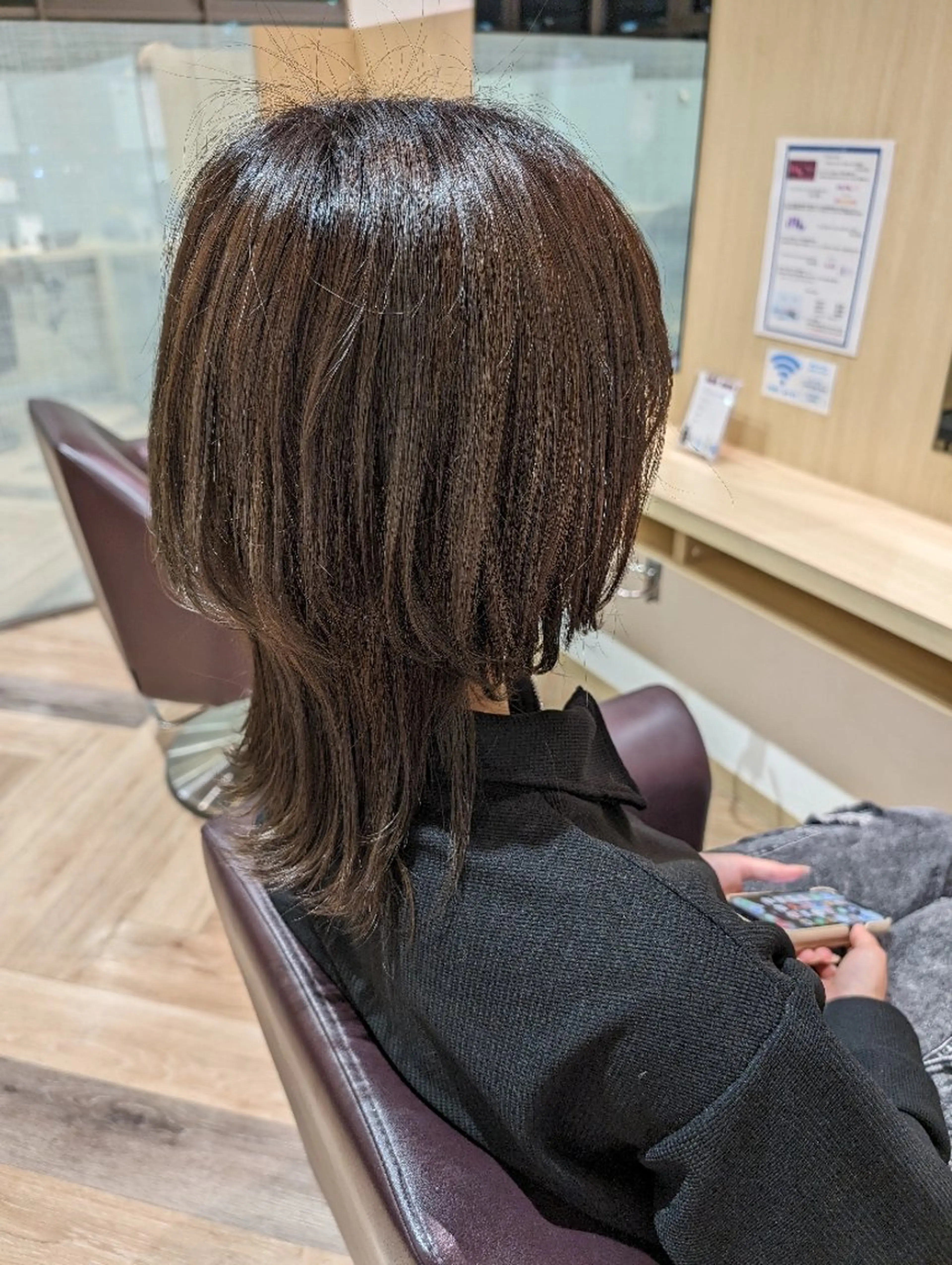 セミロング ツヤ髪🎀暖色カラー さとあみのヘアスタイル