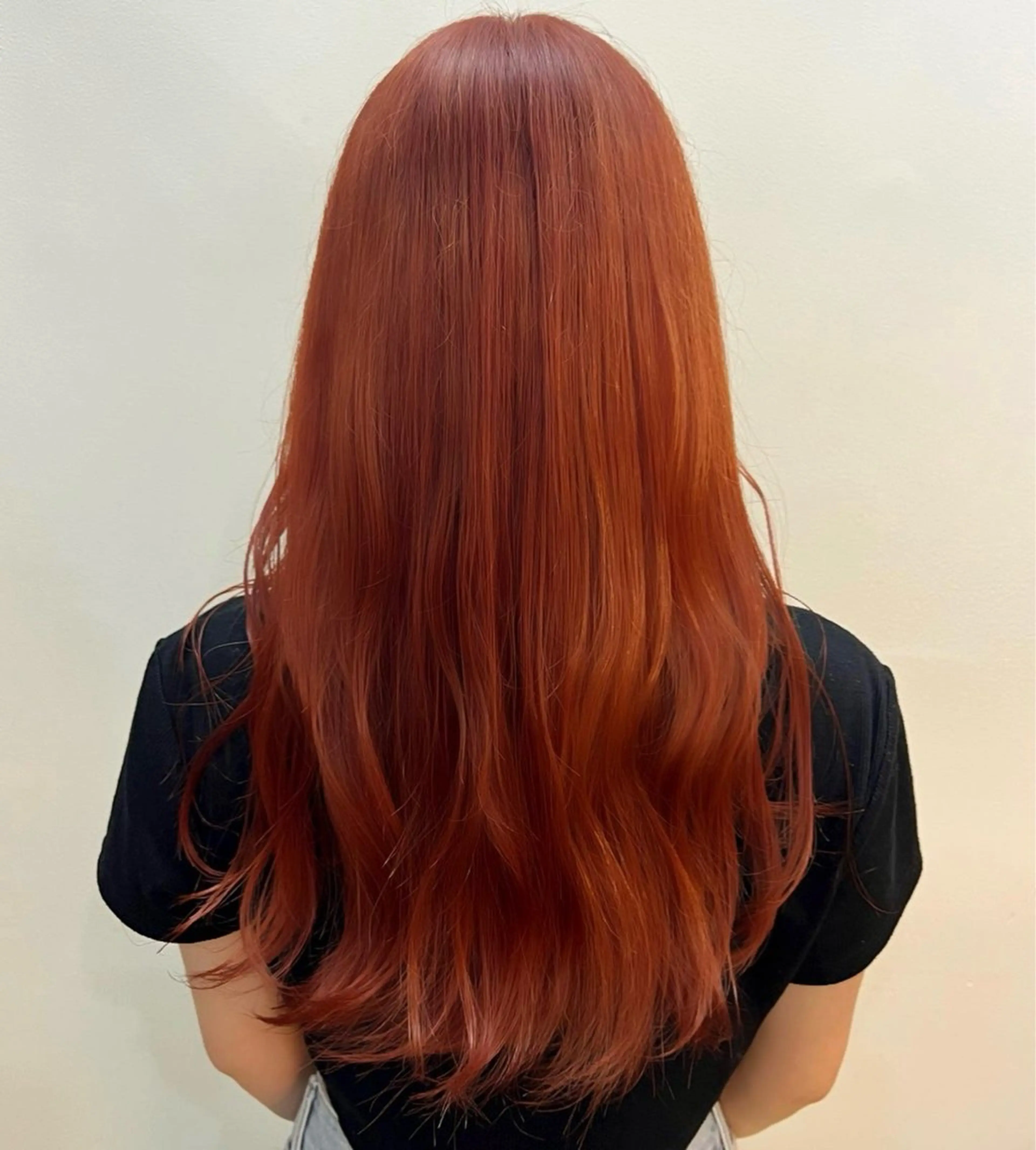 ロング カラー ブリーチ ブリーチなしカラー オレンジ カット ヘアカラー トリートメント 自分だけの/暖色/ レイヤー/ゆいかずきのヘアスタイル