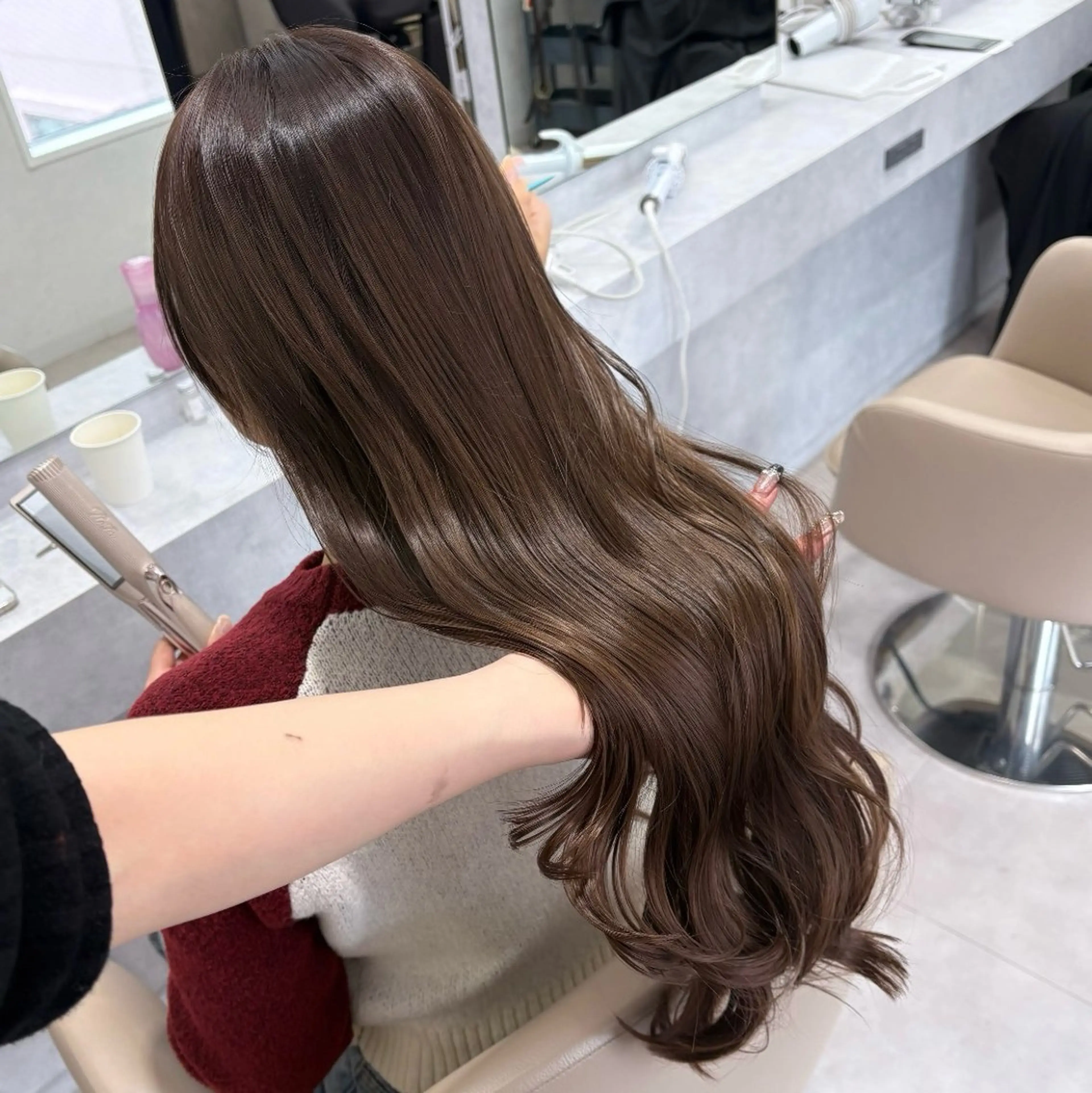 カラー ヘアカラー トリートメント うる艶カラー/ハイト ーン🎀hina🎀のヘアスタイル