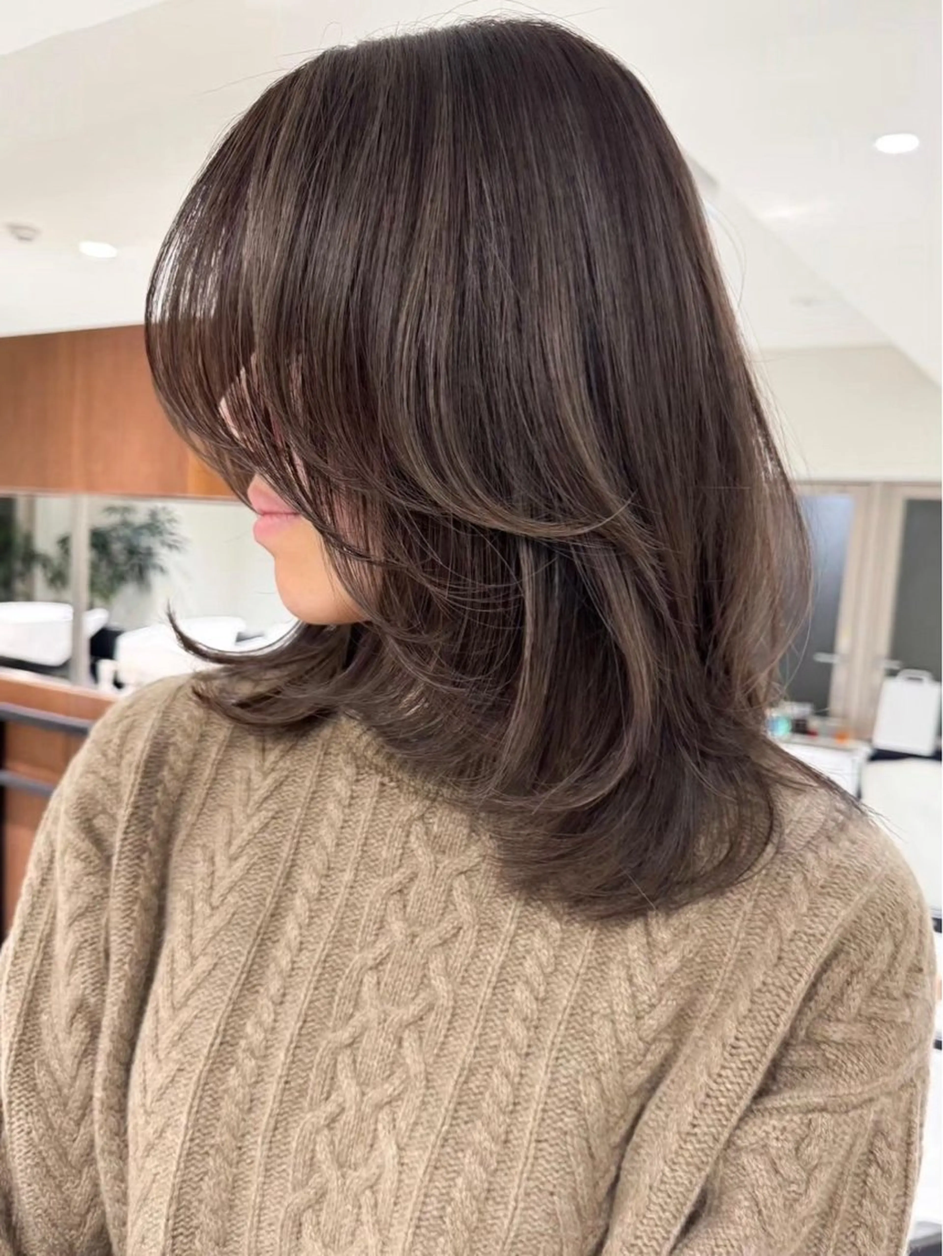 ミディアム カラー ヘアアレンジ ヘアカラー TOA/天神 カラーモデル募集中のヘアスタイル