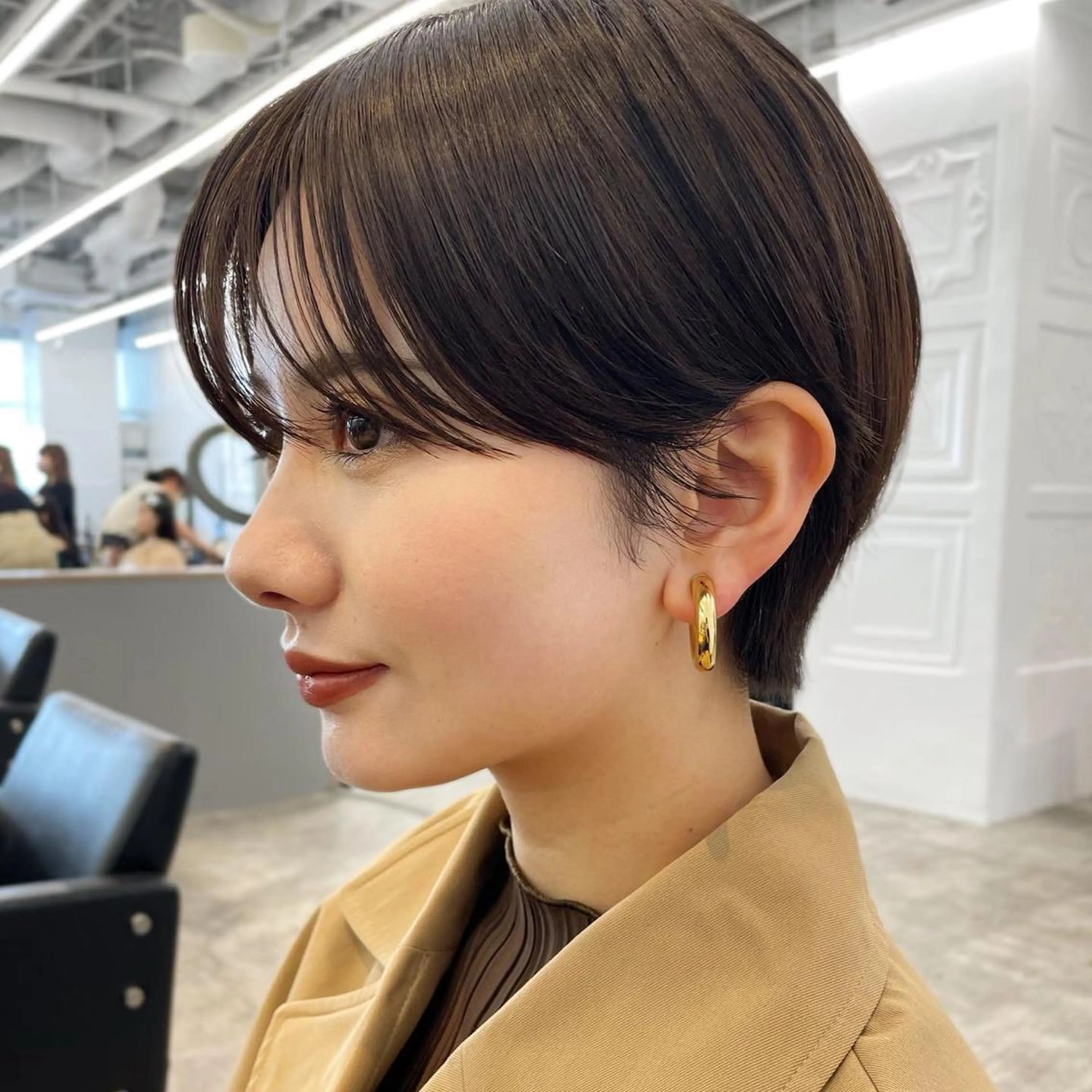 ショート ショートヘア カット 縮毛矯正 レイヤー/ショート透 明感カラー/西田祐賀のヘアスタイル