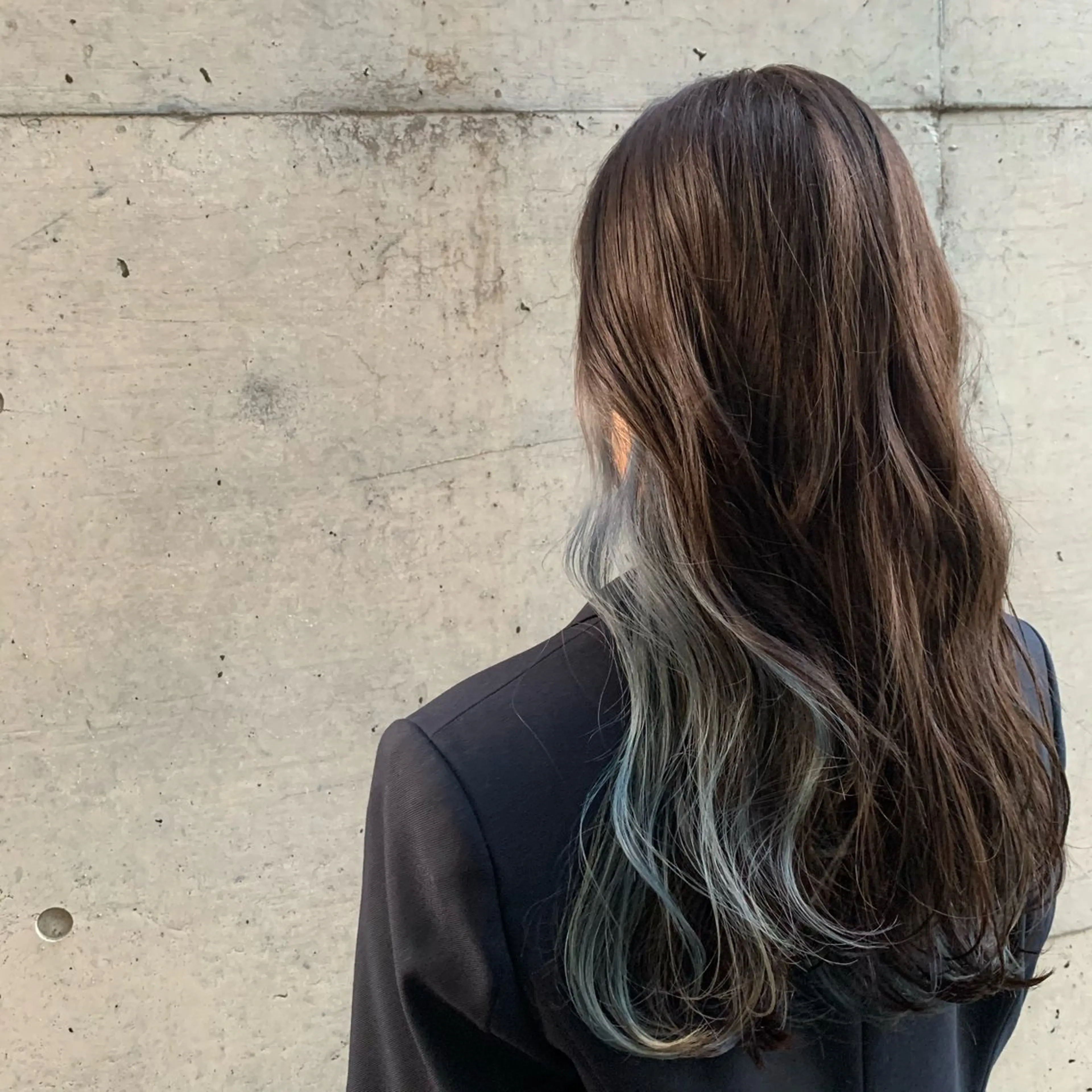 ロング カラー ミストバング ブリーチ ブルーカラー ブラウンカラー ケアブリーチ カット ヘアカラー トリートメント quon RYUYA /レイヤー✂️のその他イメージ