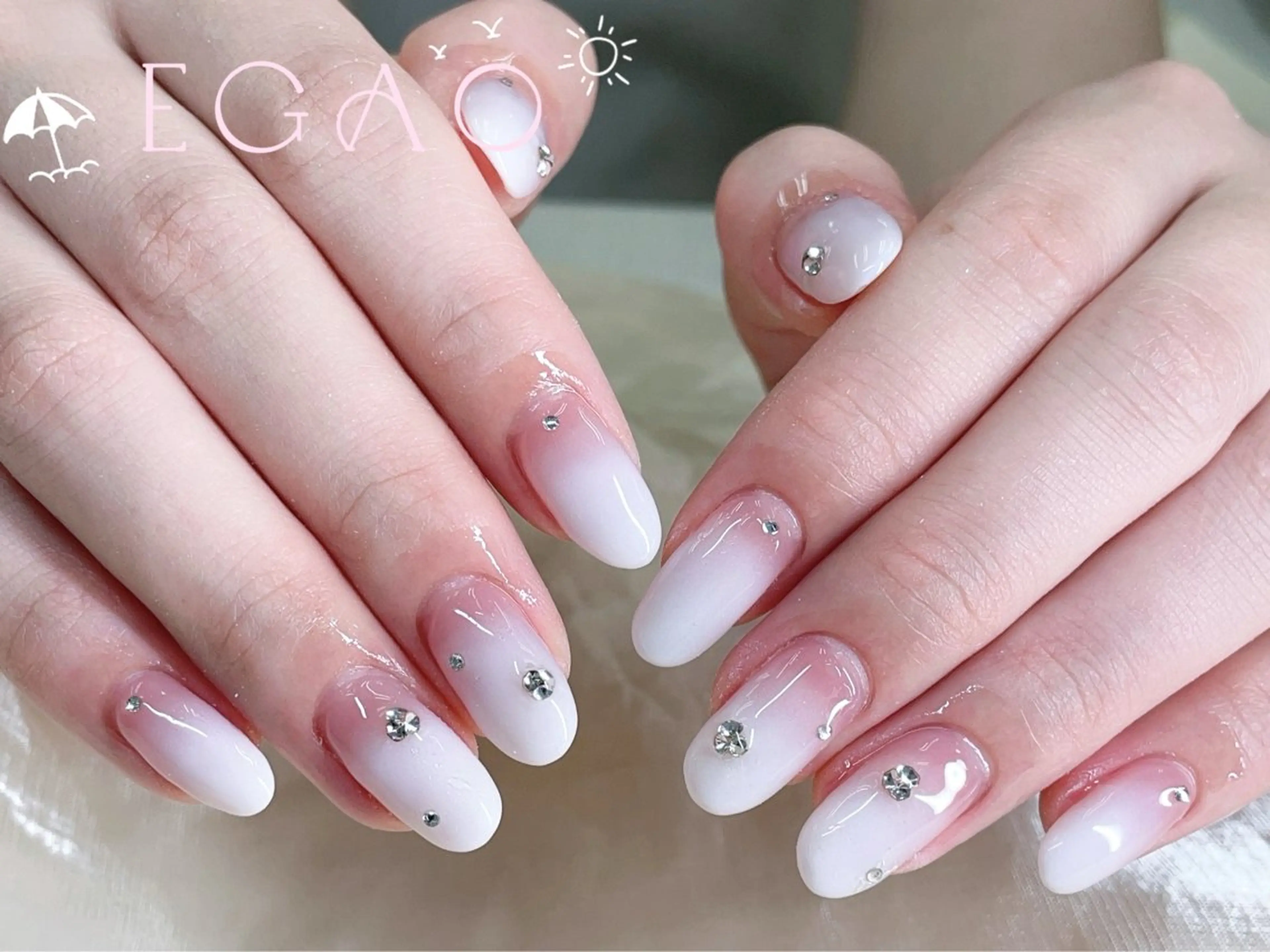 ネイル アートネイル フットネイル フレンチネイル ジェルネイル グラデーション ハンドネイル Egao Nail Salonのネイルデザイン