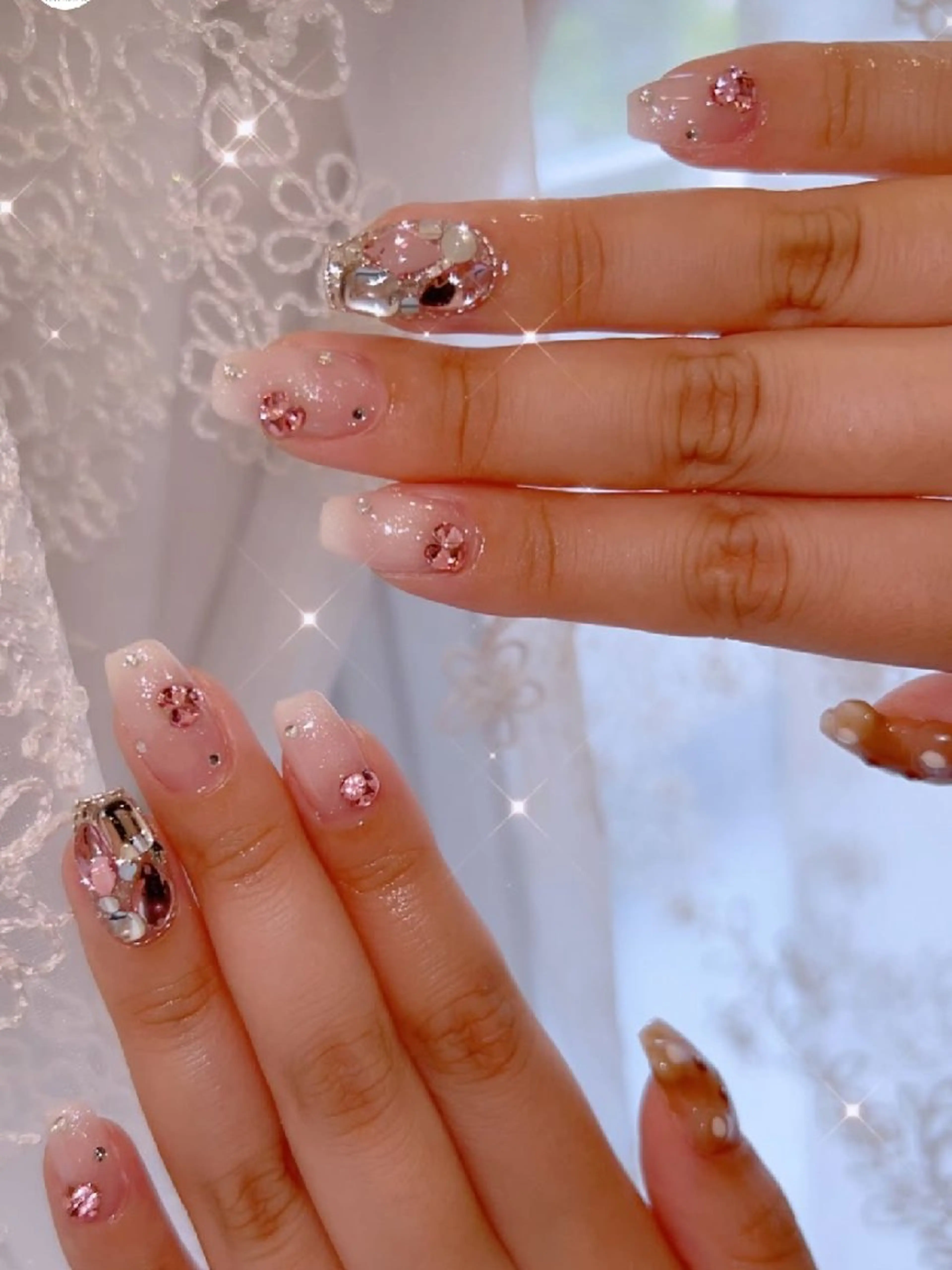 ネイル 長さ出し ジェルネイル 韓国ネイル マグネットネイル ニュアンスネイル ハンドネイル I LOVE ME NAIL.｡.:*♡のネイルデザイン