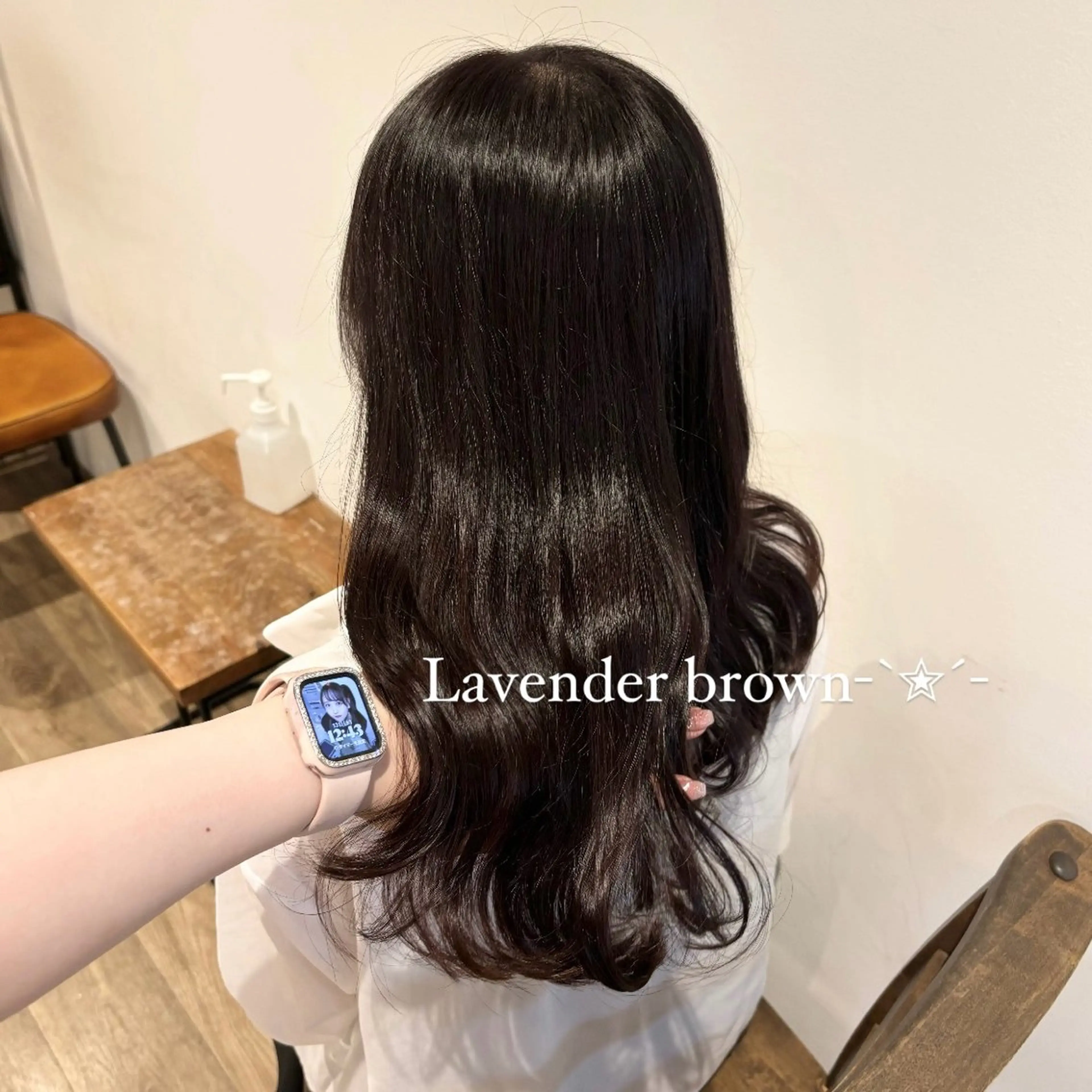 セミロング カラー ラベンダーカラー miku୨୧˖* 透明感モテカラーのヘアスタイル